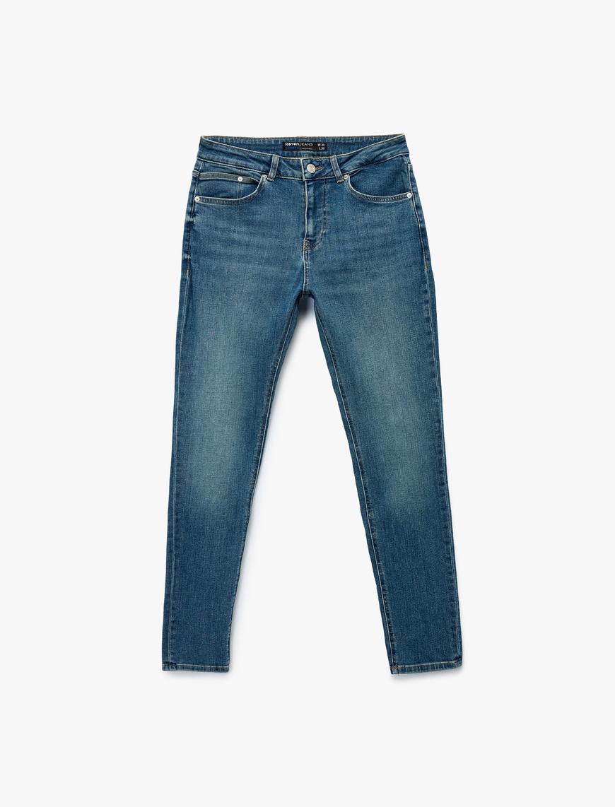   Pamuklu Normal Bel Skinny Fit Jean Pantolon - Michael Jean