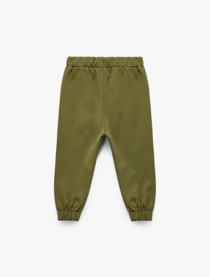 Erkek Bebek Pamuklu Beli Bağcıklı Cep Detaylı Basic Eşofman Altı