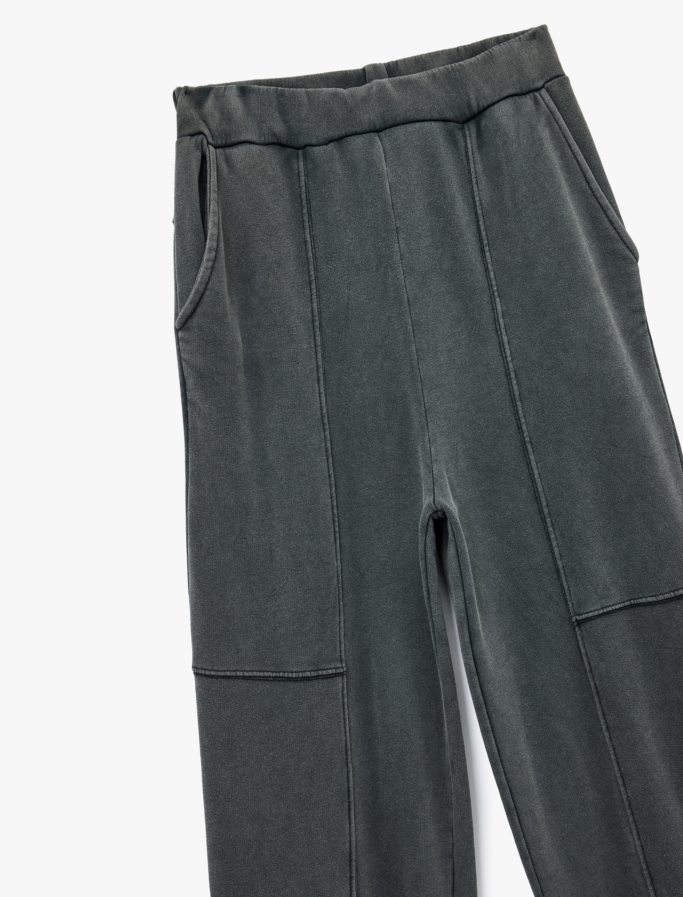   Pamuklu Rahat Kalıp Beli Lastikli Yıkamalı Dikiş Detaylı Jogger Eşofman Altı