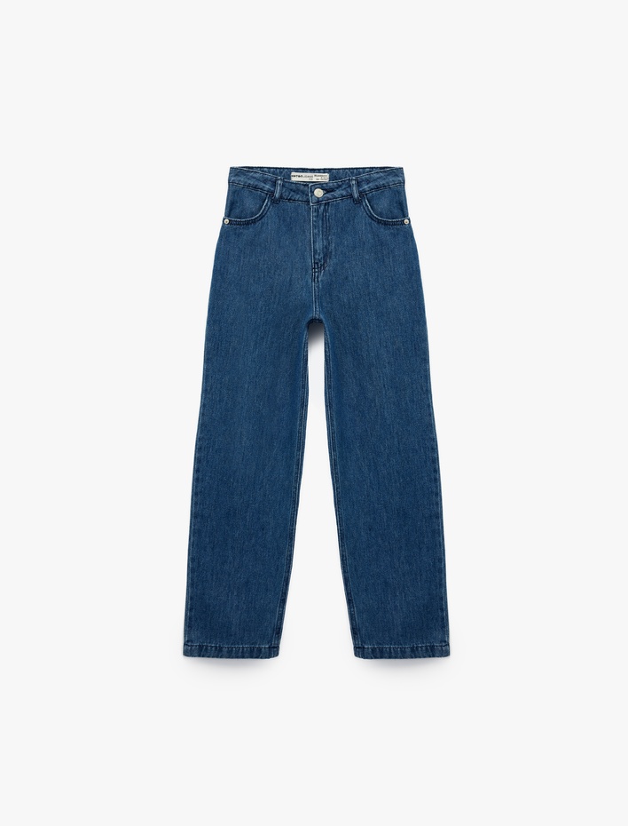 Erkek Çocuk Pamuklu Rahat Kesim Denim Pantolon