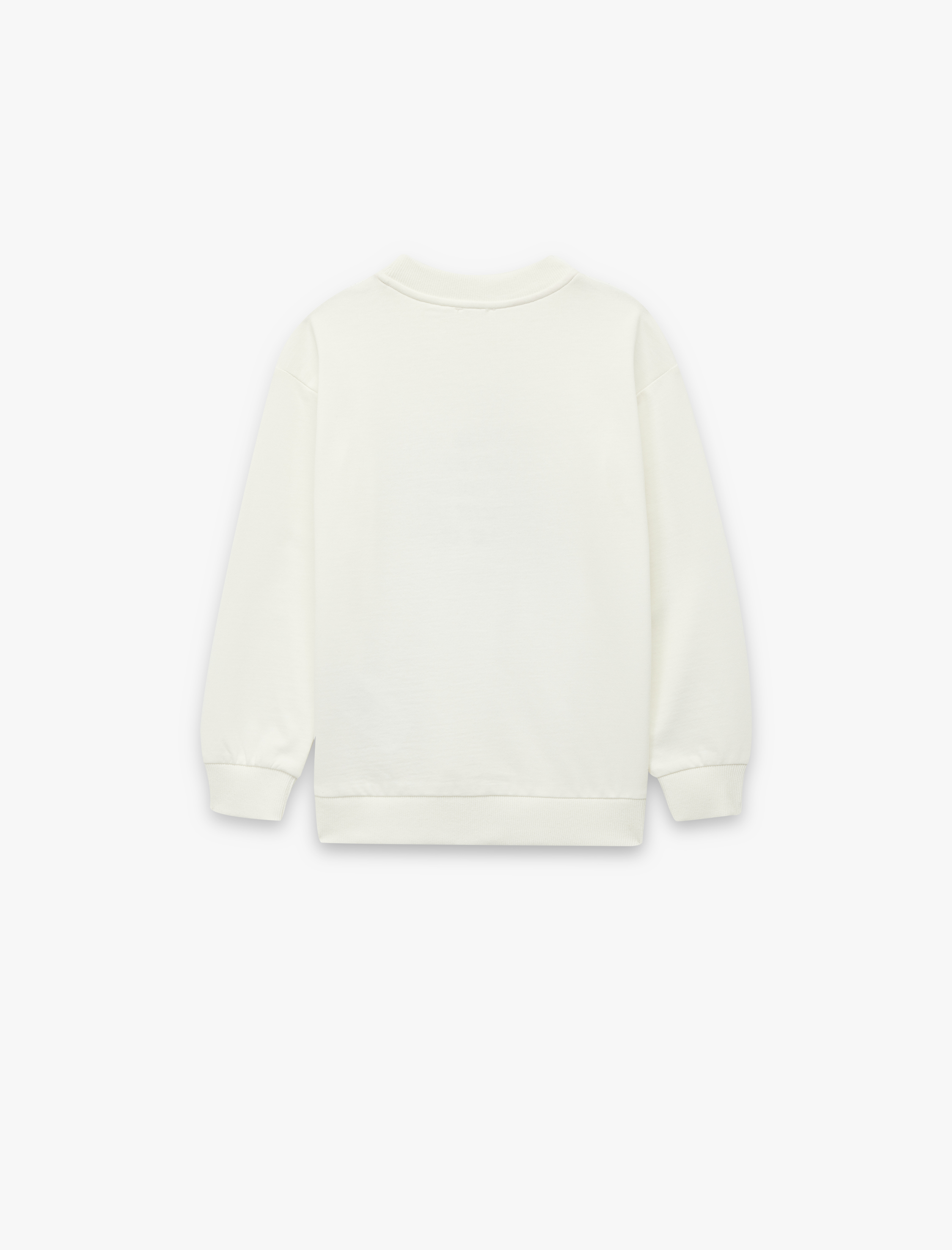  Erkek Çocuk Pamuklu Atatürk Baskılı Bisiklet Yaka Uzun Kollu Sweatshirt