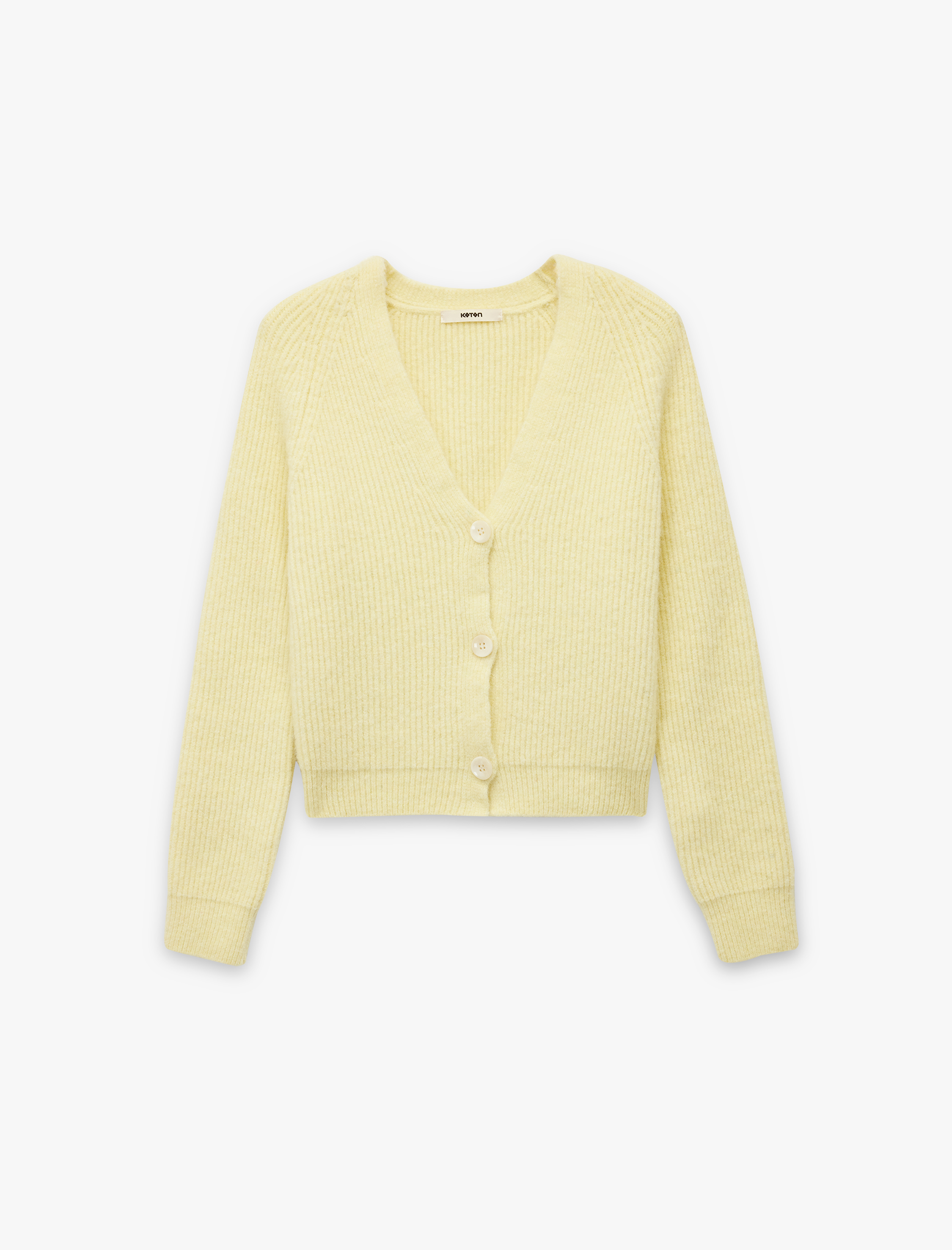   Koton X Sibil Çetinkaya - Uzun Kollu Düğmeli V Yaka Peluş Triko Hırka