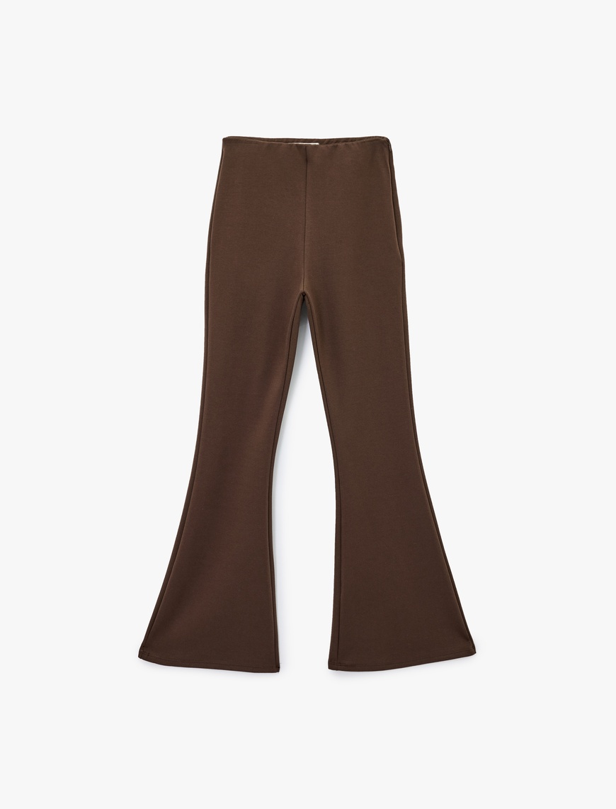   Slim Fit Pamuklu İspanyol Paça Tayt Pantolon