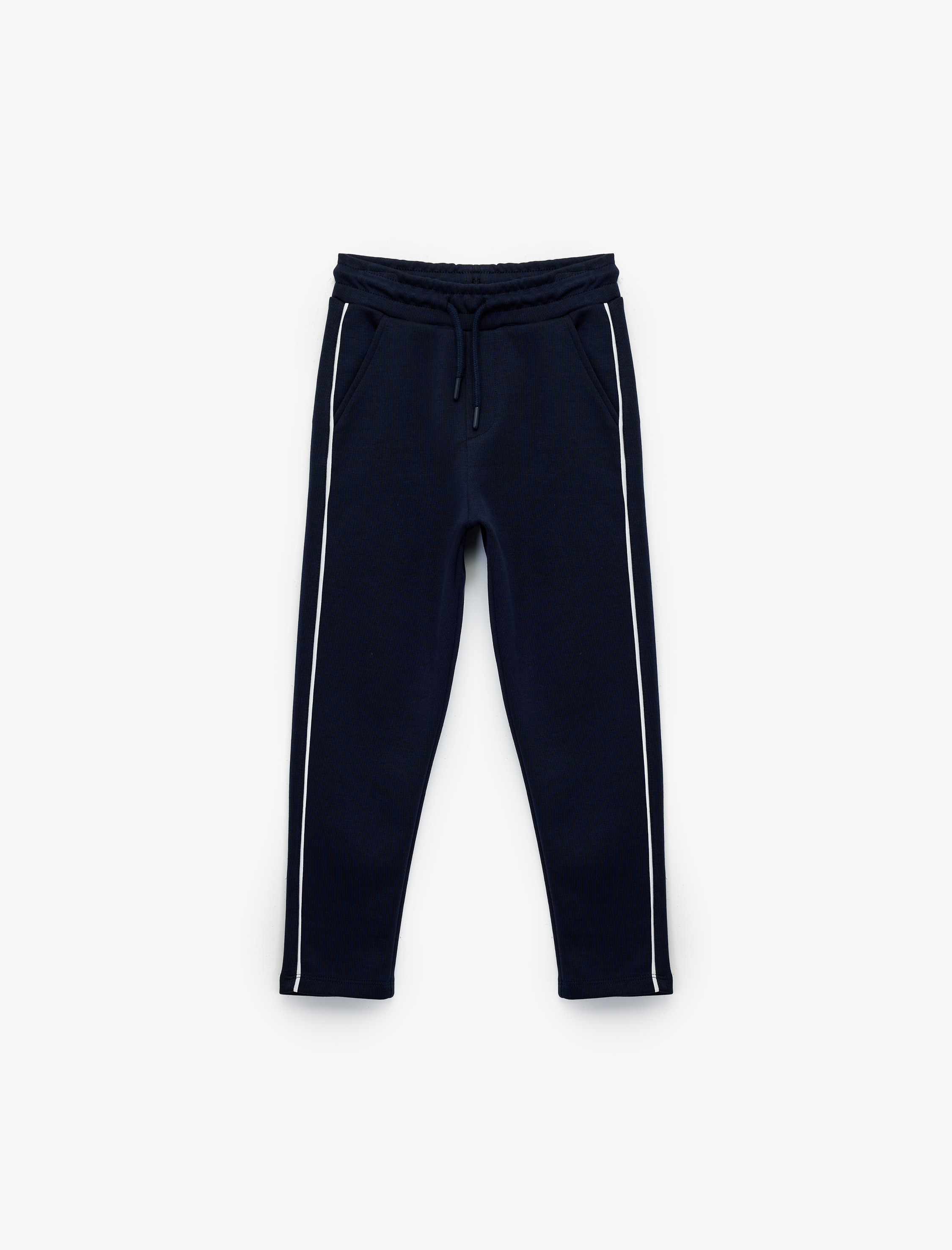  Erkek Çocuk Beli Lastikli Cep Detaylı Pamuklu Eşofman Altı