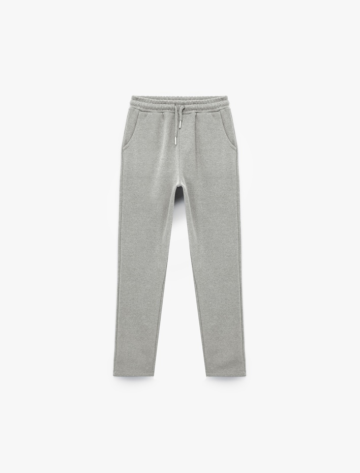 Erkek Çocuk Cepli Beli Bağcıklı Basic Eşofman Altı