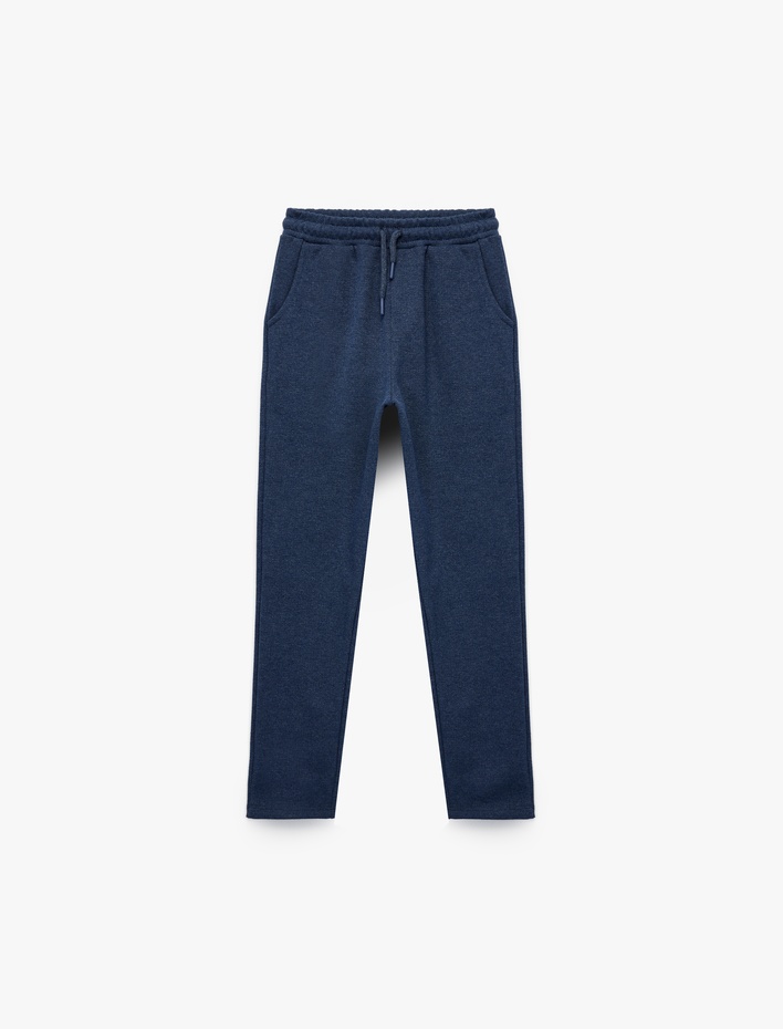 Erkek Çocuk Cepli Beli Bağcıklı Basic Eşofman Altı