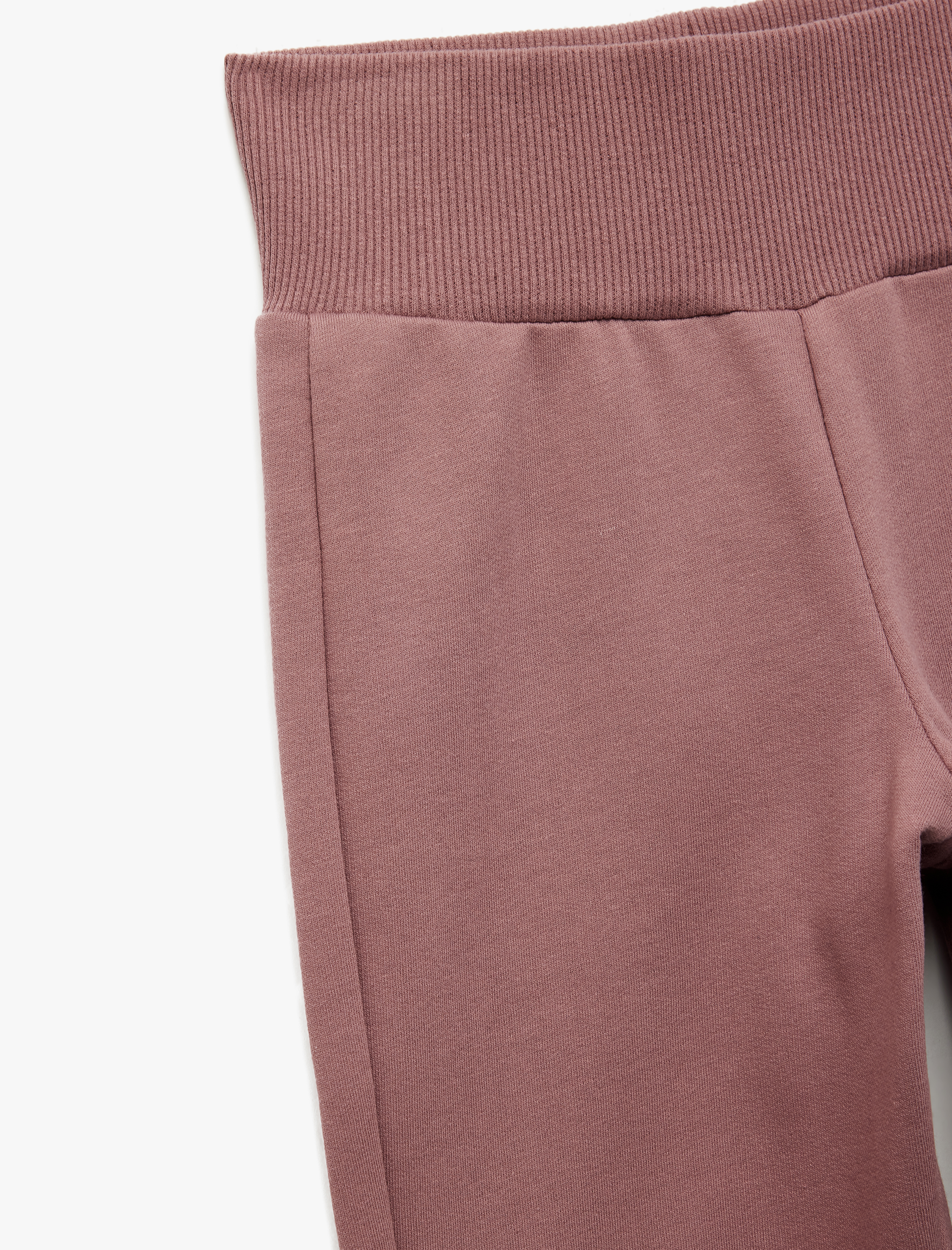  Kız Çocuk Pamuklu Beli Lastikli Slim Fit İspanyol Paça Şardonlu Eşofman Altı