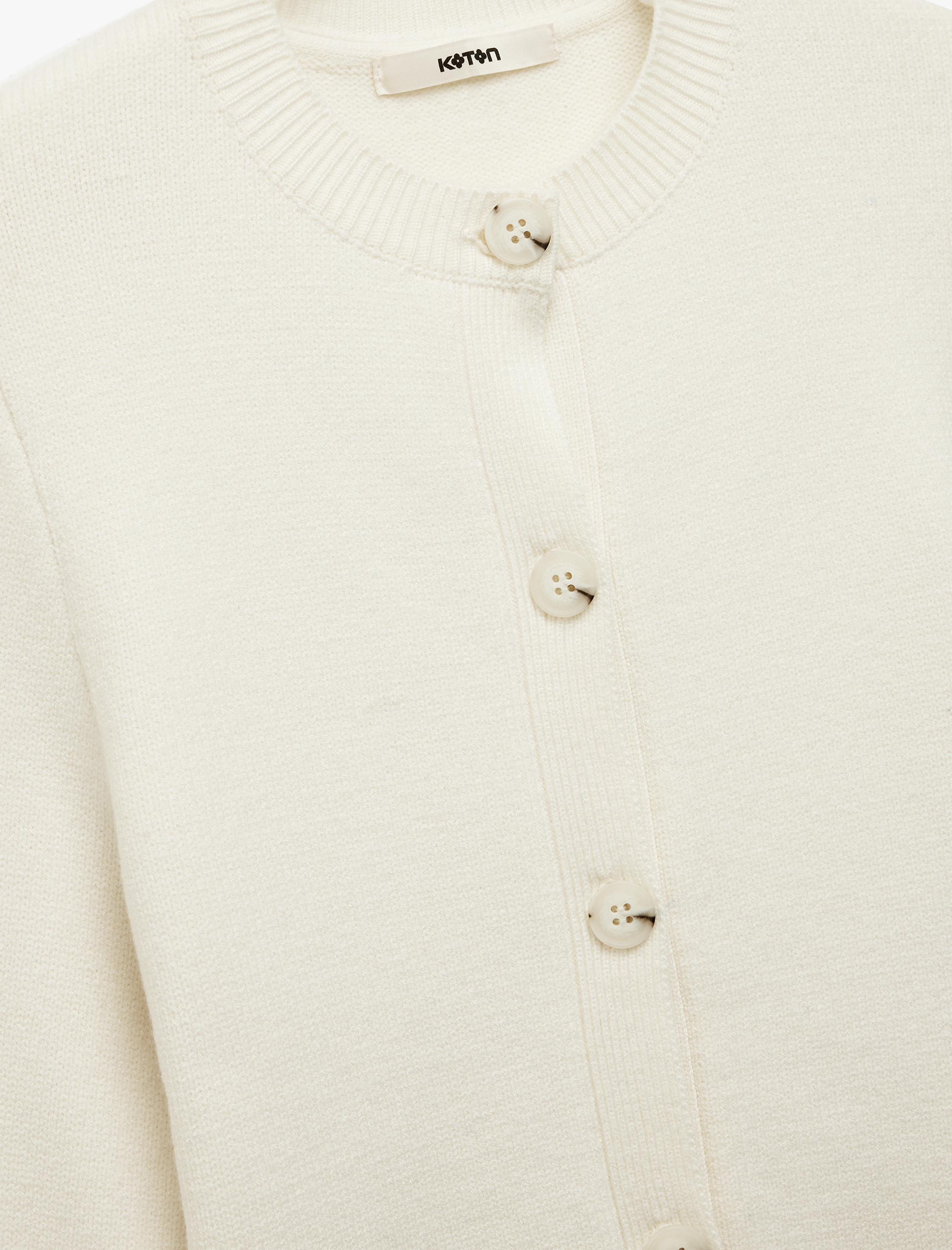   Koton X Sibil Çetinkaya - Geniş Uzun Kollu Bisiklet Yaka Düğmeli Triko Hırka