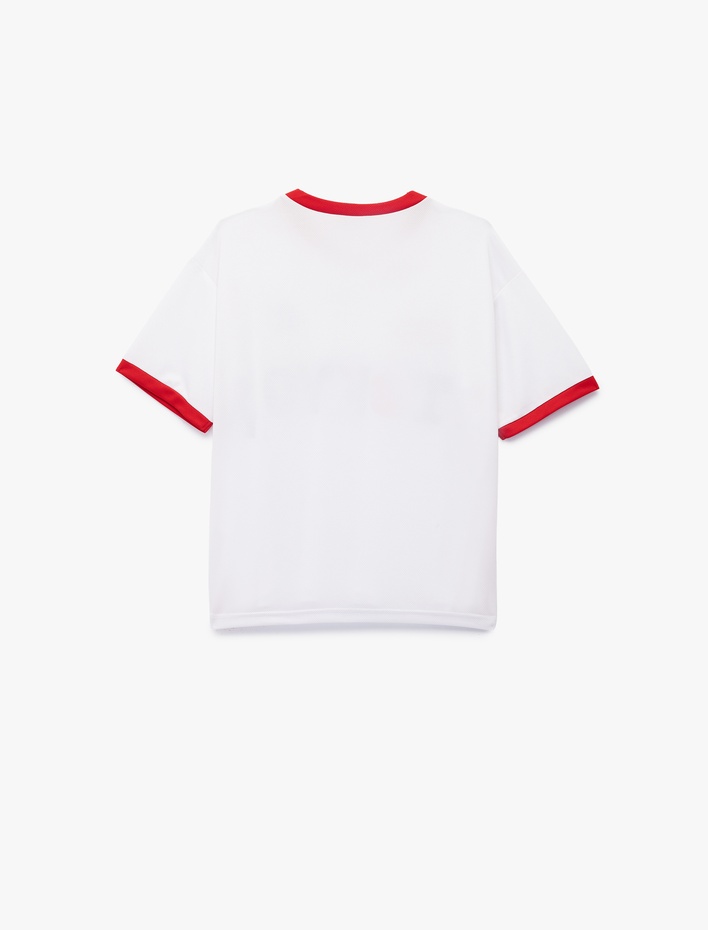 Erkek Çocuk Tokyo Baskılı Kısa Kollu V Yaka Spor Tişört