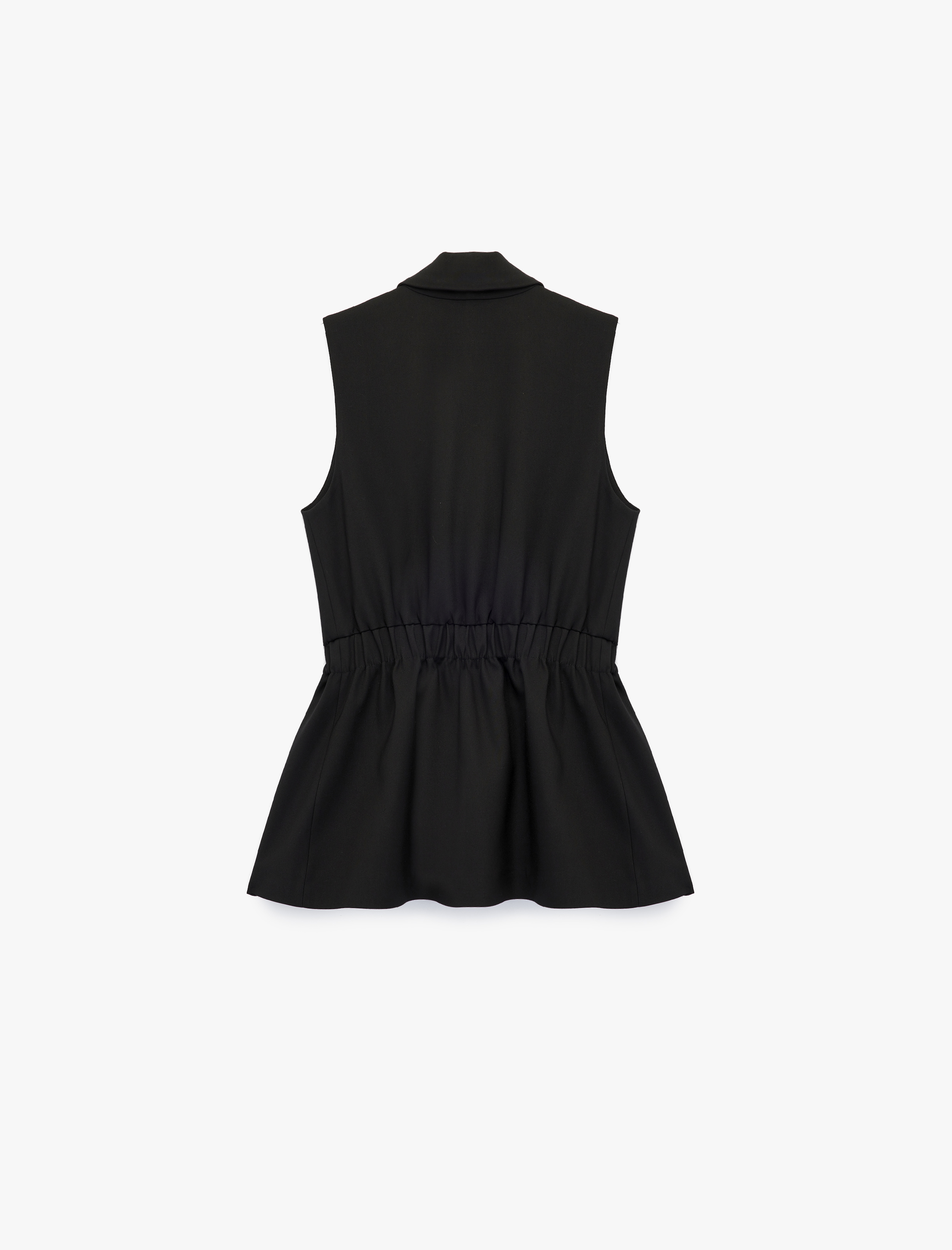   Kruvaze Yaka Kolsuz Kemerli Blazer Yelek