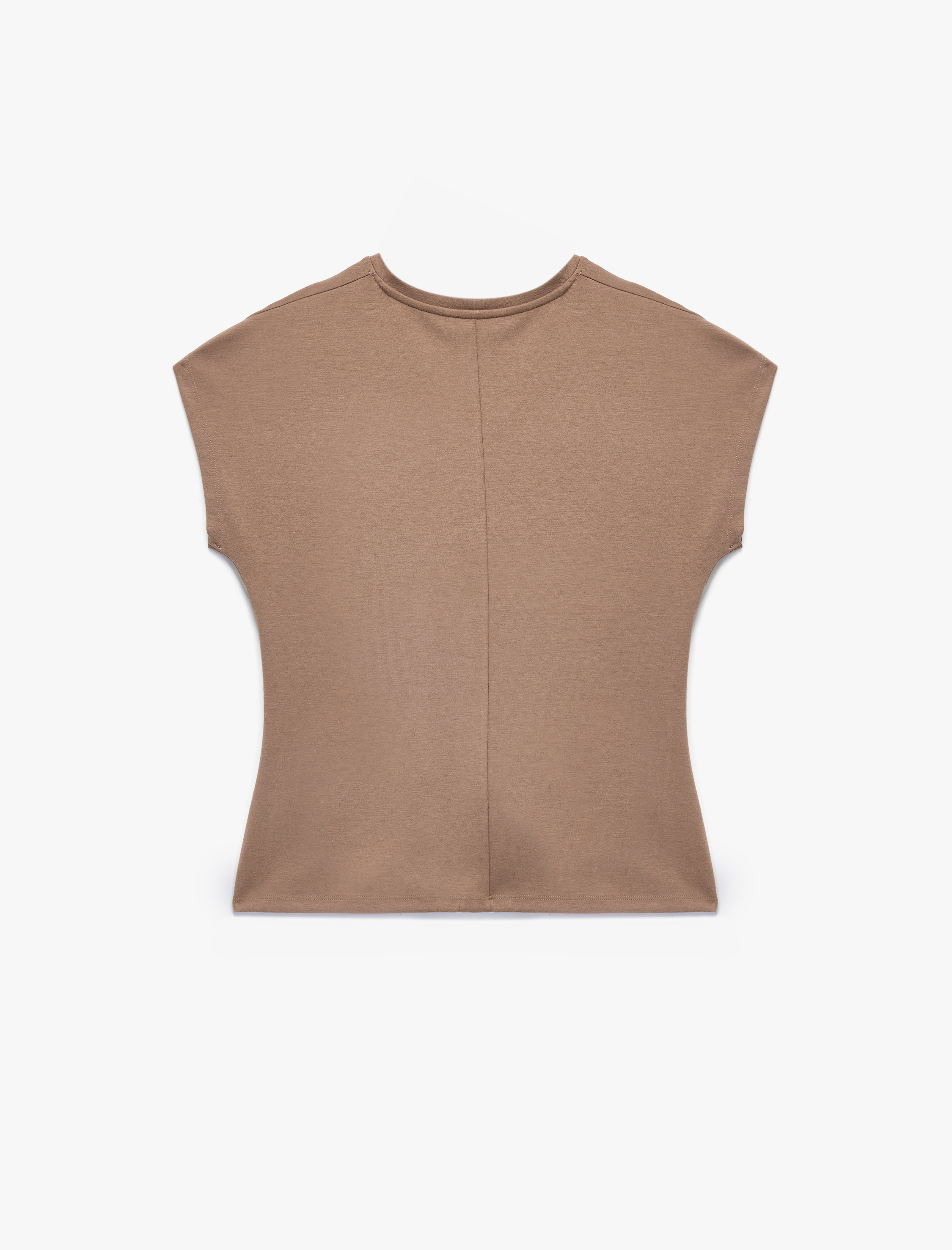 Slim Fit Metal Aksesuar Detaylı Kolsuz Bluz