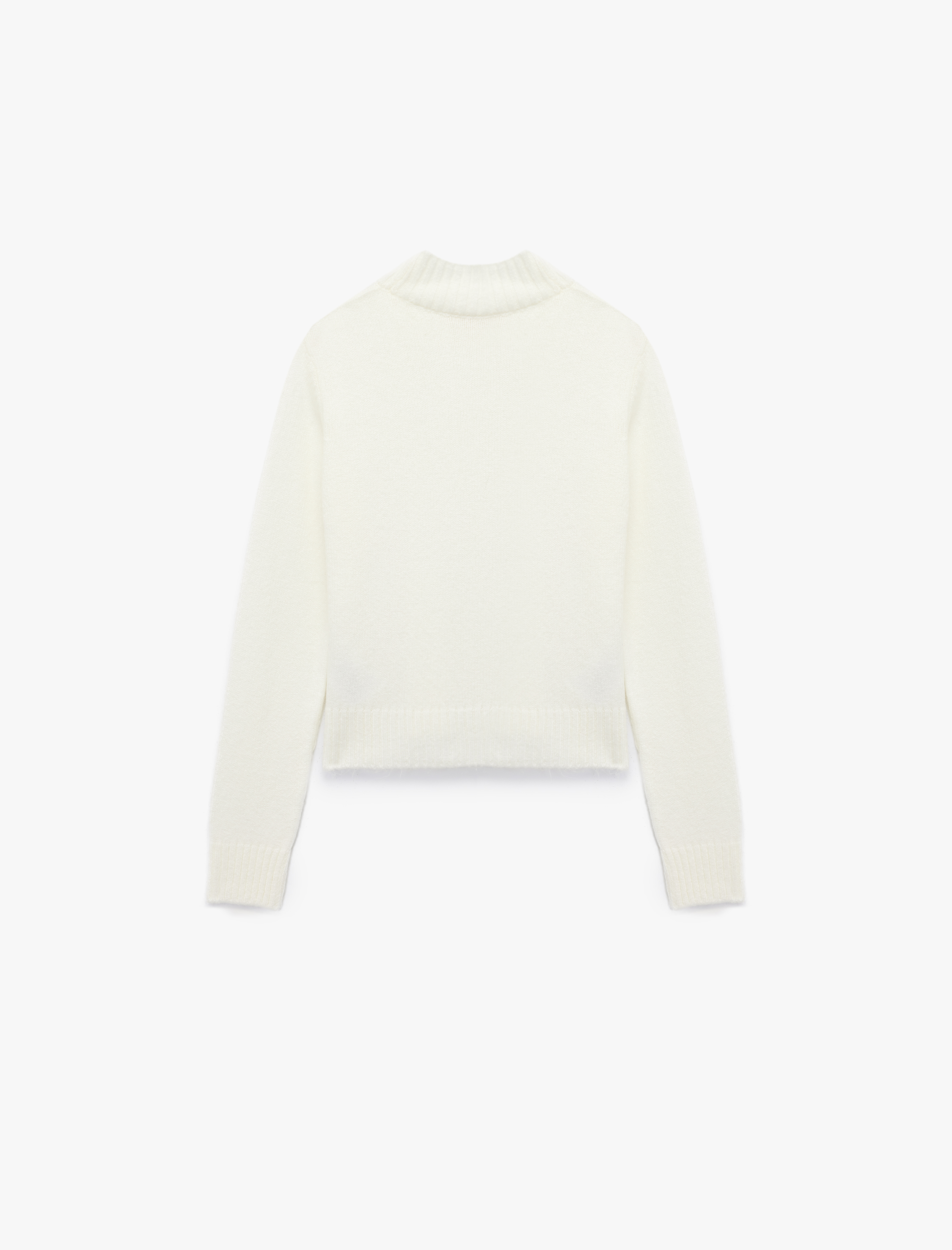   Yumuşak Dokulu Dik Yaka Uzun Kollu Triko Kazak