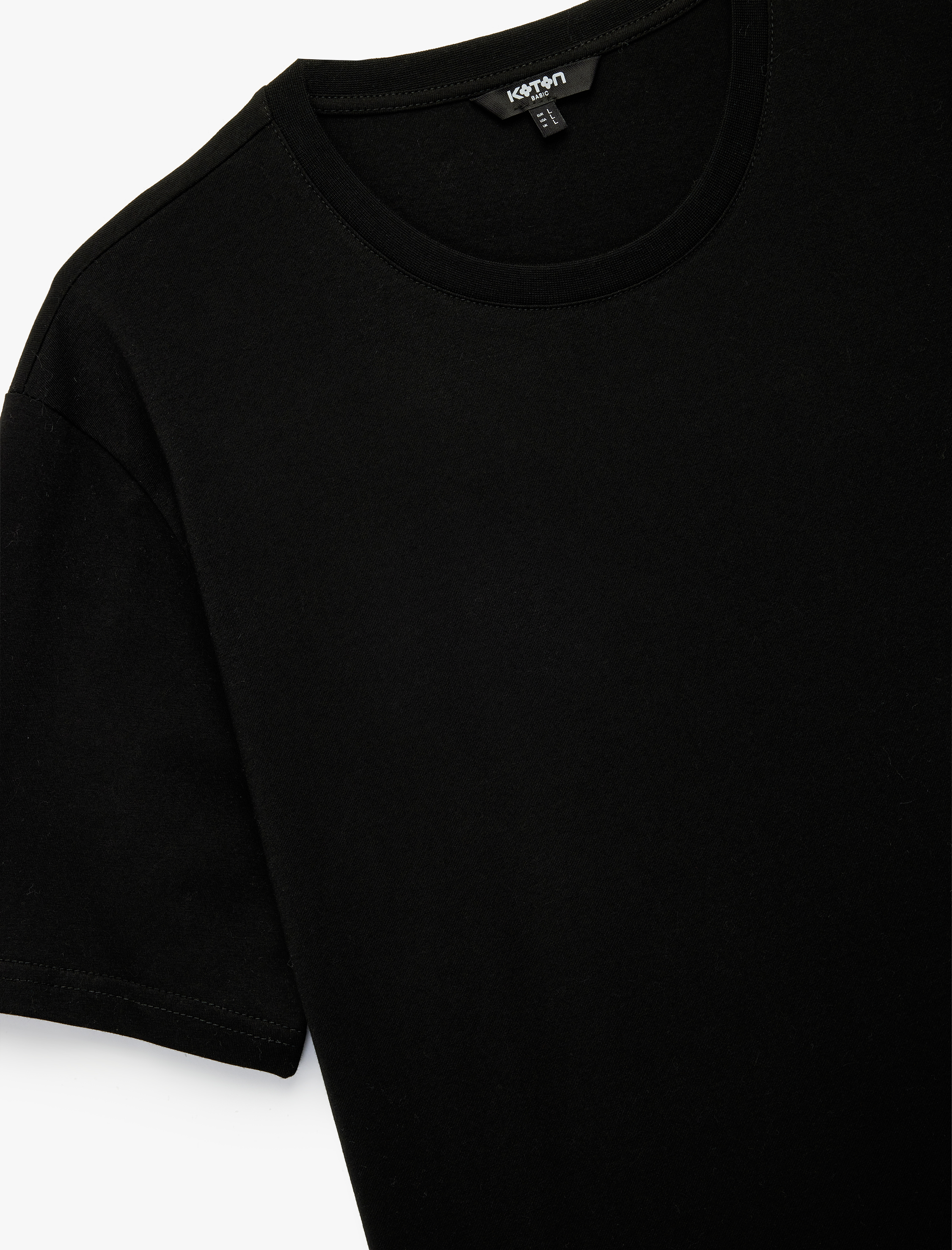   Regular Fit Kısa Kollu Bisiklet Yaka Basic Pamuklu Tişört