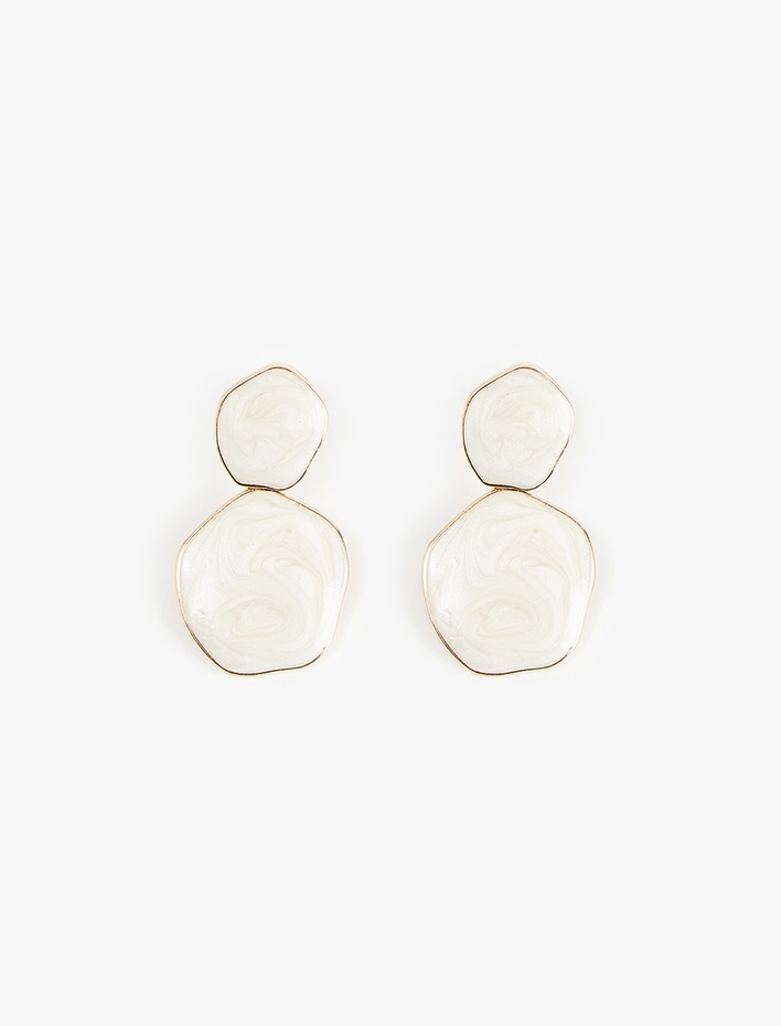 Kadın Büyük Boy Geometrik Sallantılı Küpe