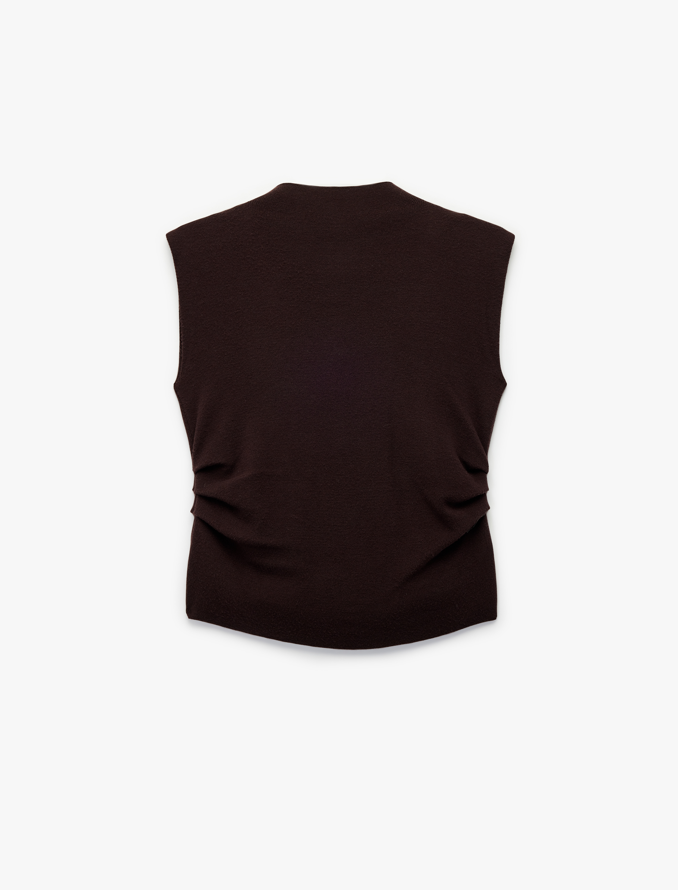   Koton X Sibil Çetinkaya - Slim Fit Düğmeli Drapeli Dik Yaka Triko Yelek