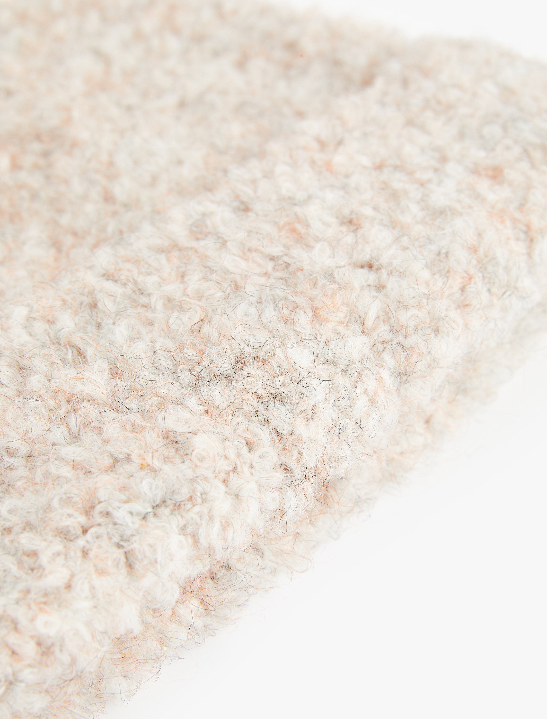  Kadın Yün Karışımlı Katlı Kırçıllı Örgü Bere