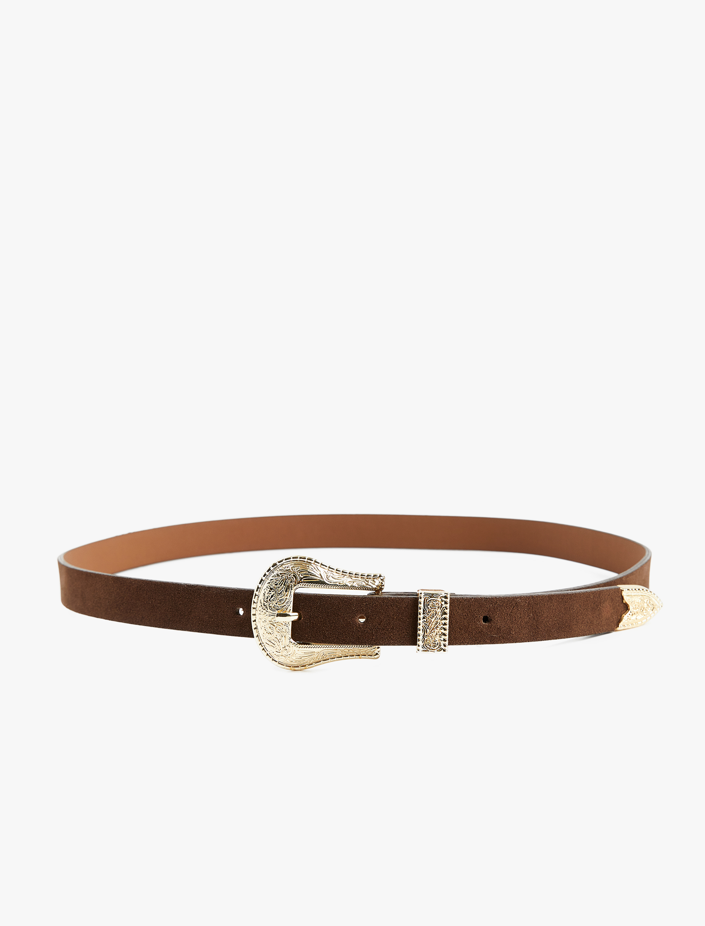  Kadın Etnik Metal Tokalı Suni Deri Kemer