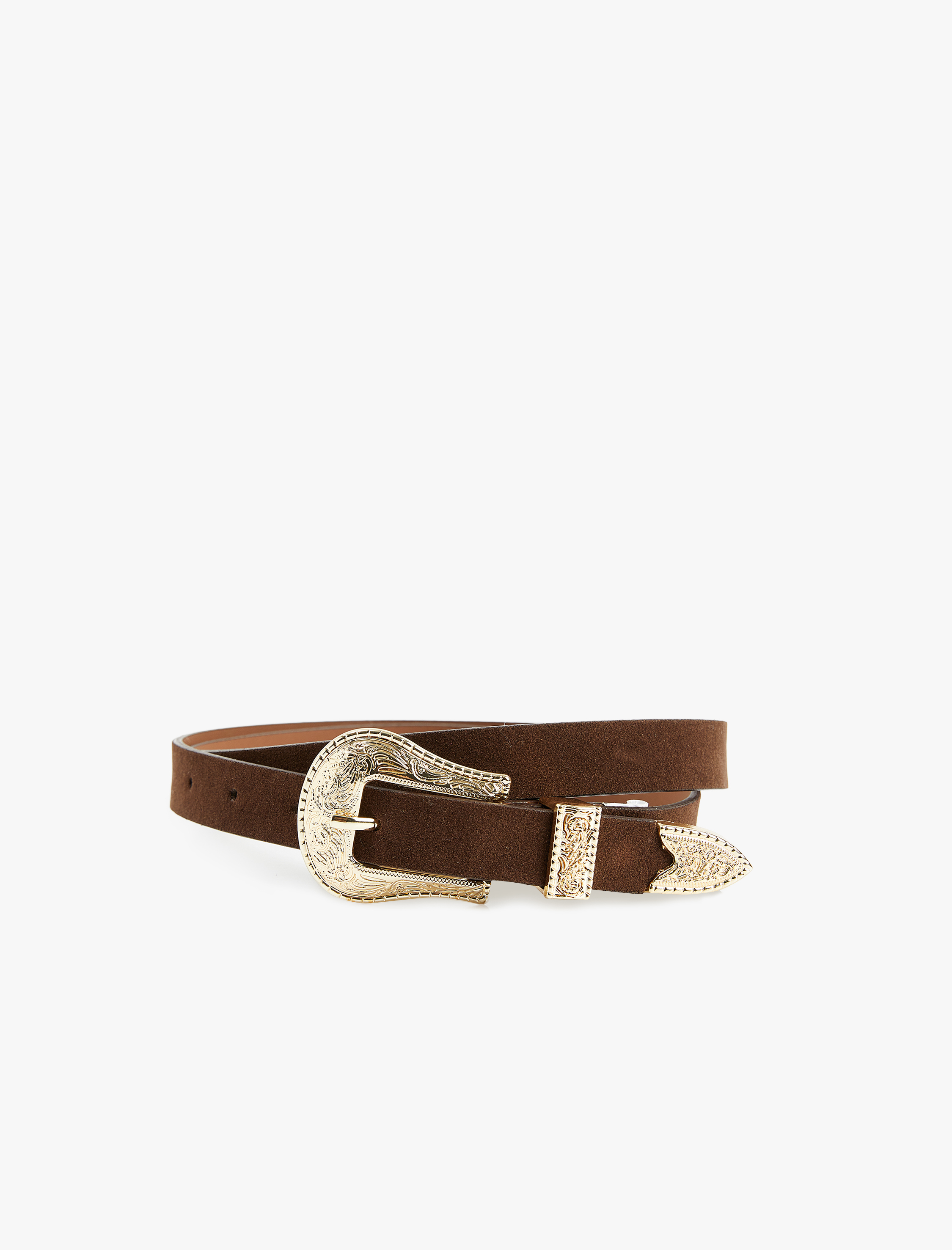  Kadın Etnik Metal Tokalı Suni Deri Kemer