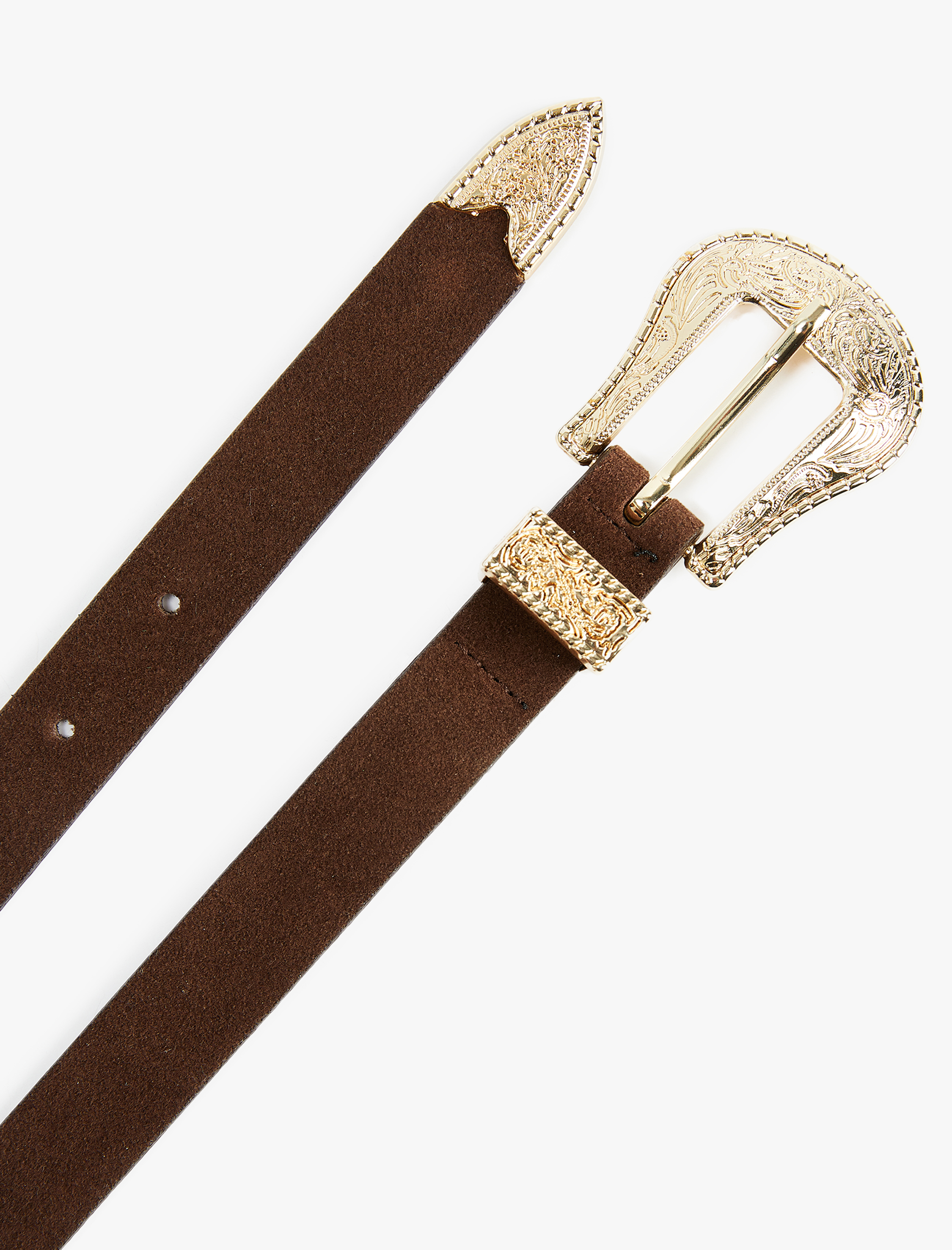  Kadın Etnik Metal Tokalı Suni Deri Kemer