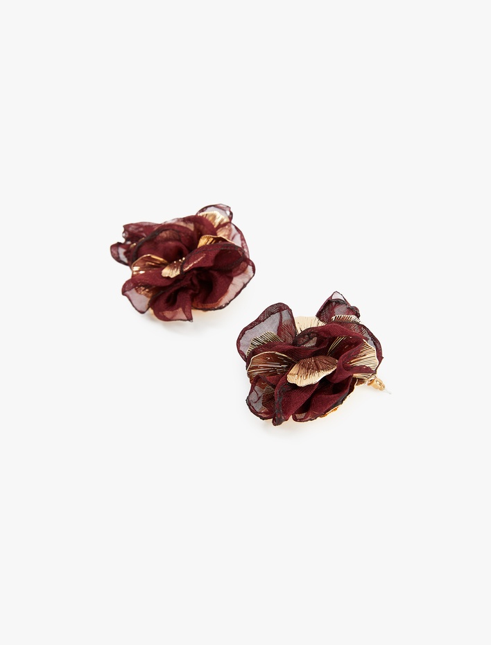 Kadın Çok Renkli Çiçek Küpe - Koton X Sibil Çetinkaya