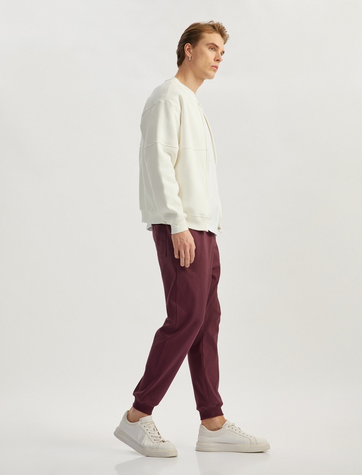  Beli Bağcıklı Pamuklu Cep Detaylı Jogger Eşofman Altı