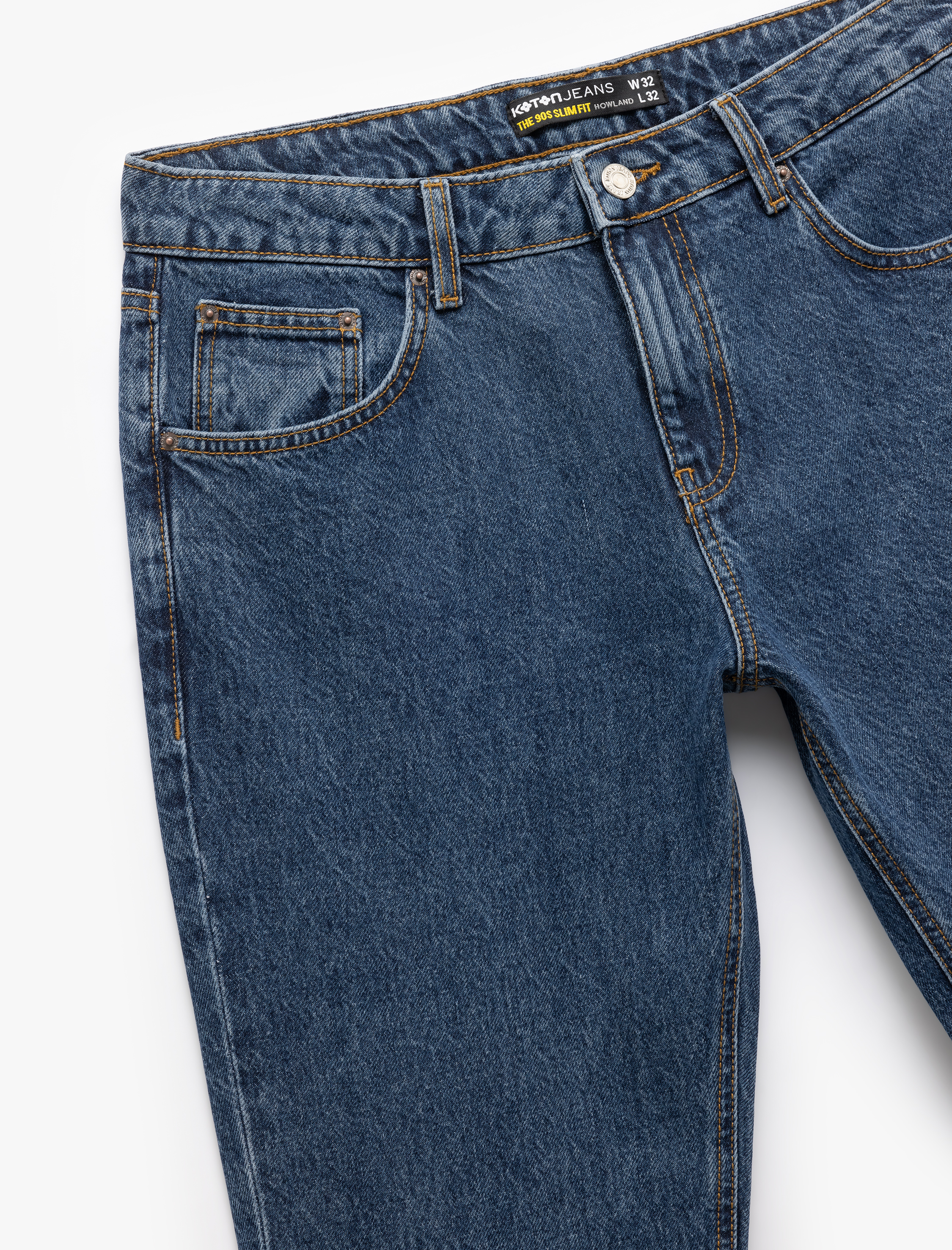   Normal Bel Pamuklu 90's Slim Fit Jean Pantolon - Howland Jean