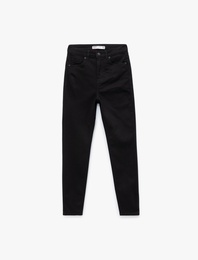 Yüksek Bel Dar Kesim Dar Paça Toparlayıcı Jean Pantolon - Skinny Push Up Fit Jean