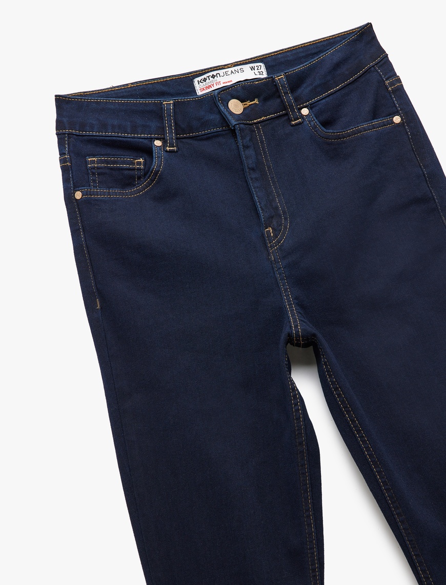   Yüksek Bel Dar Paça Toparlayıcı Jean Pantolon - Skinny Jeans