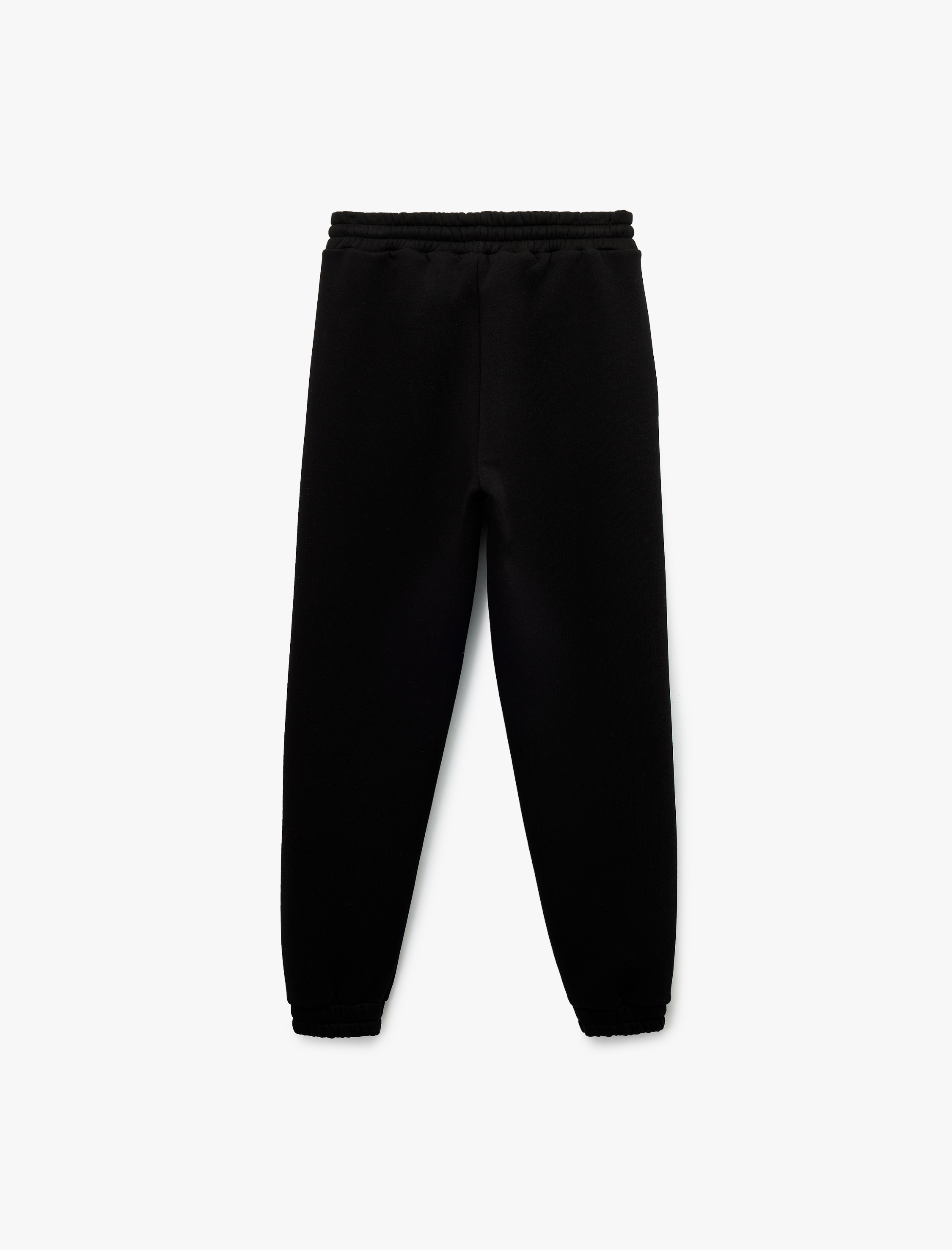   Beli Bağcıklı Şardonlu Yüksek Bel Oversize Jogger Spor Eşofman Altı