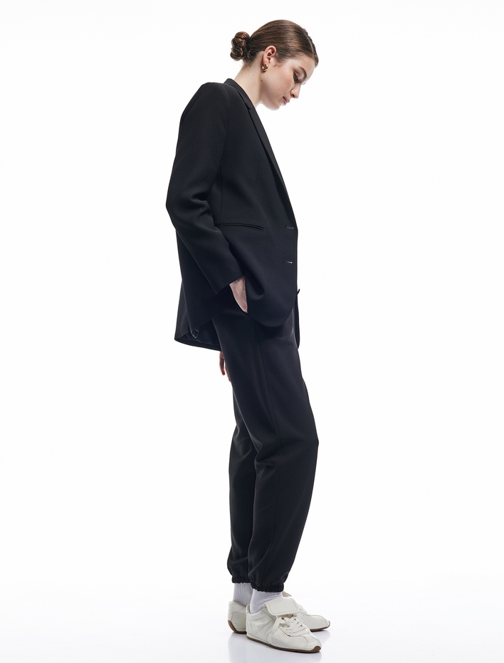  Krep Scuba Kumaş Cepli Düşük Bel Jogger Eşofman Altı