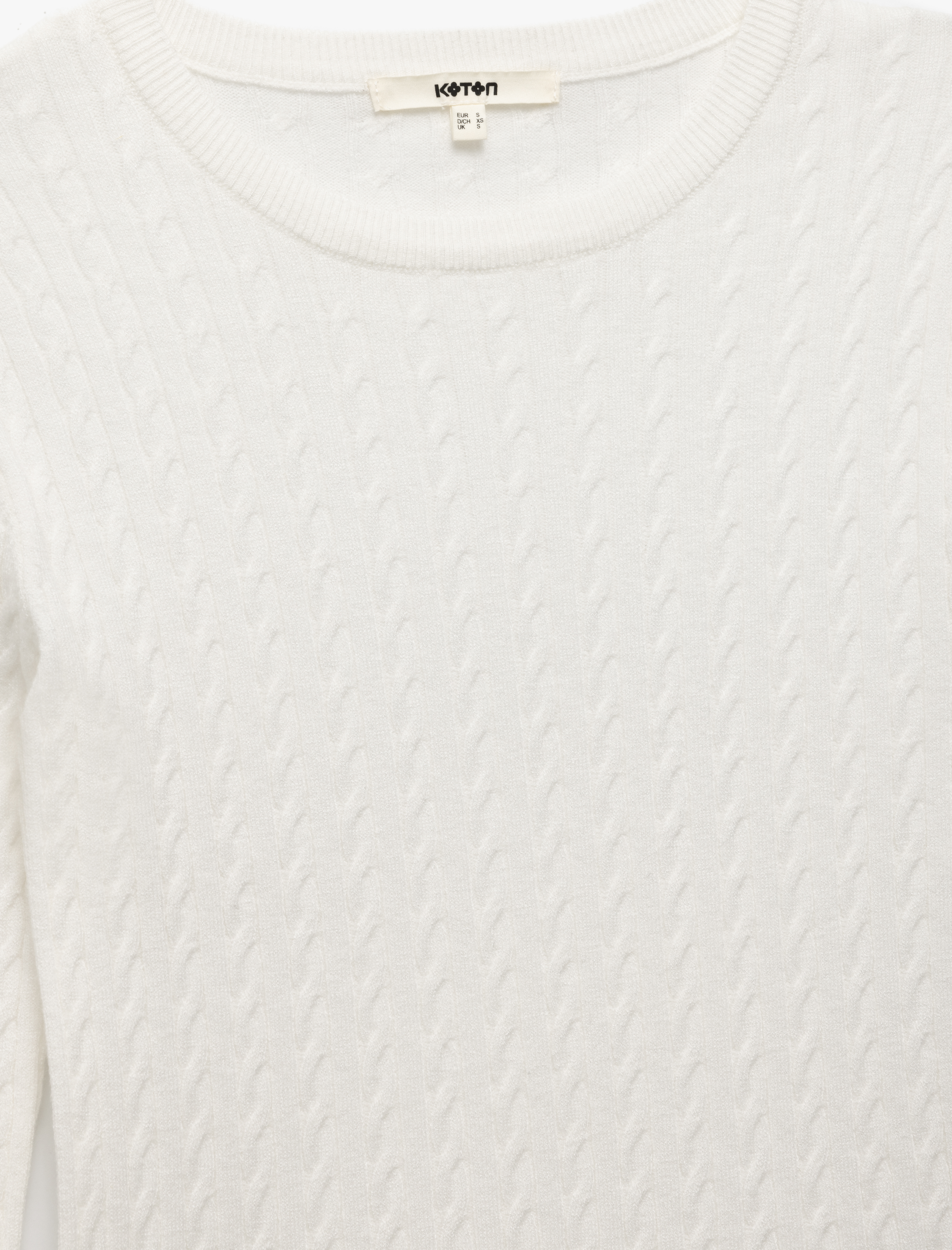   Uzun Kollu Bisiklet Yaka Saç Örgü Triko Kazak