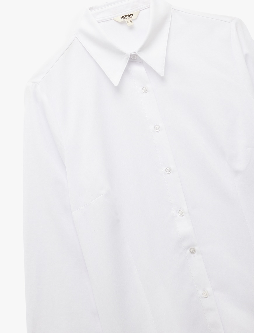   Regular Fit Klasik Yaka Uzun Kollu Poplin Gömlek