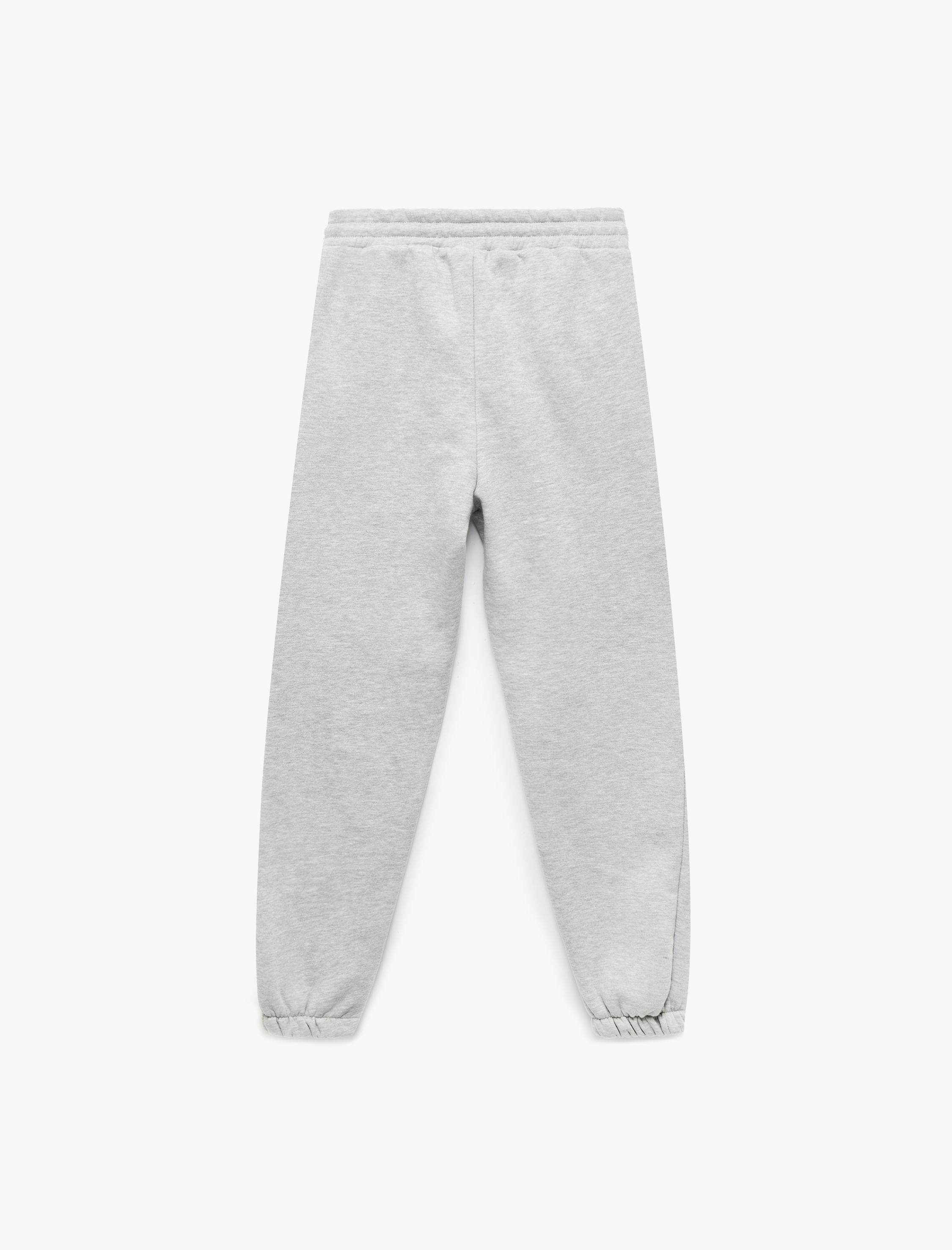   Üç İplik Şardonlu Nakışlı Cepli Beli Bağcıklı Jogger Eşofman Altı