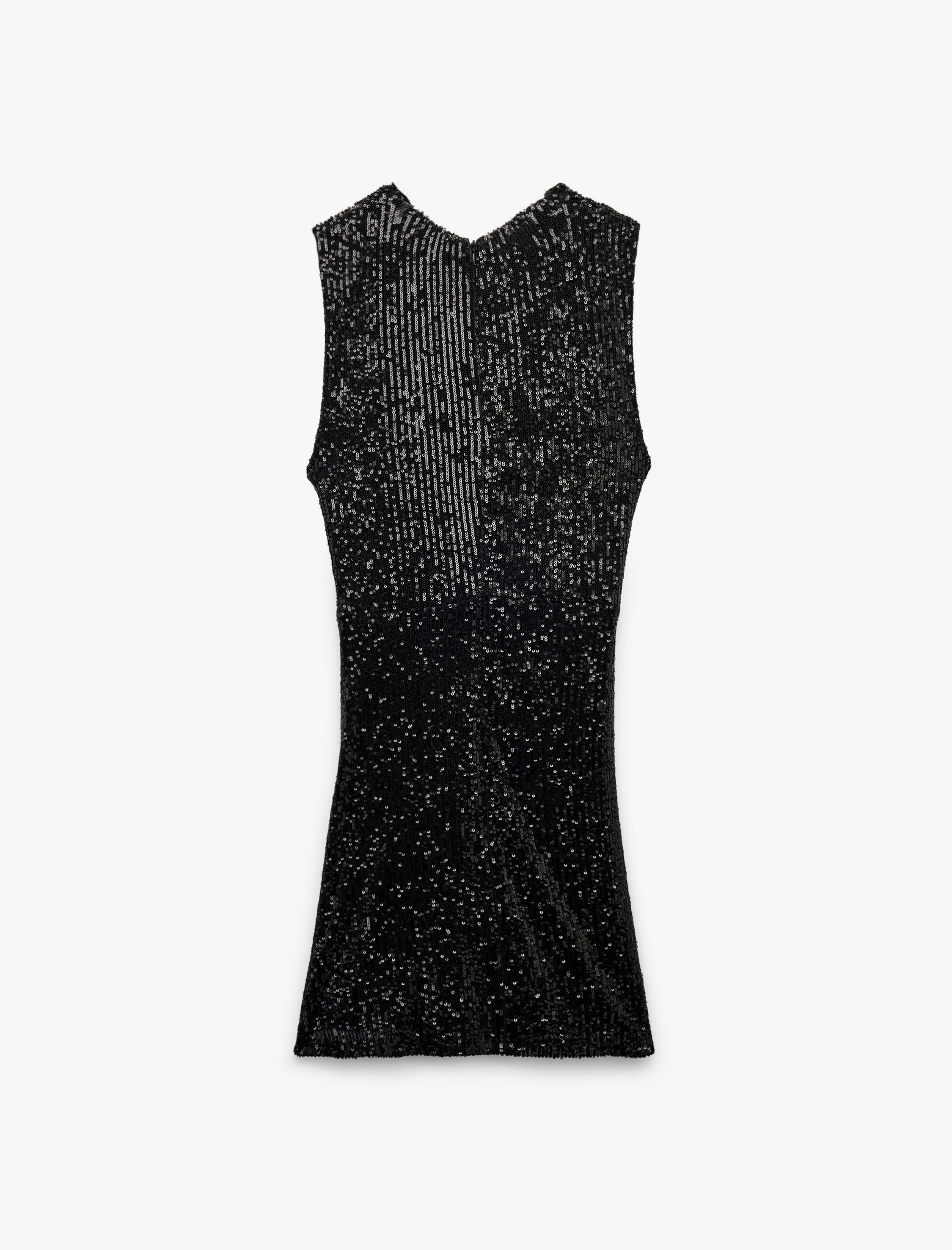   Kruvaze Yaka Kolsuz Pullu Payetli Bodycon Mini Abiye Elbise