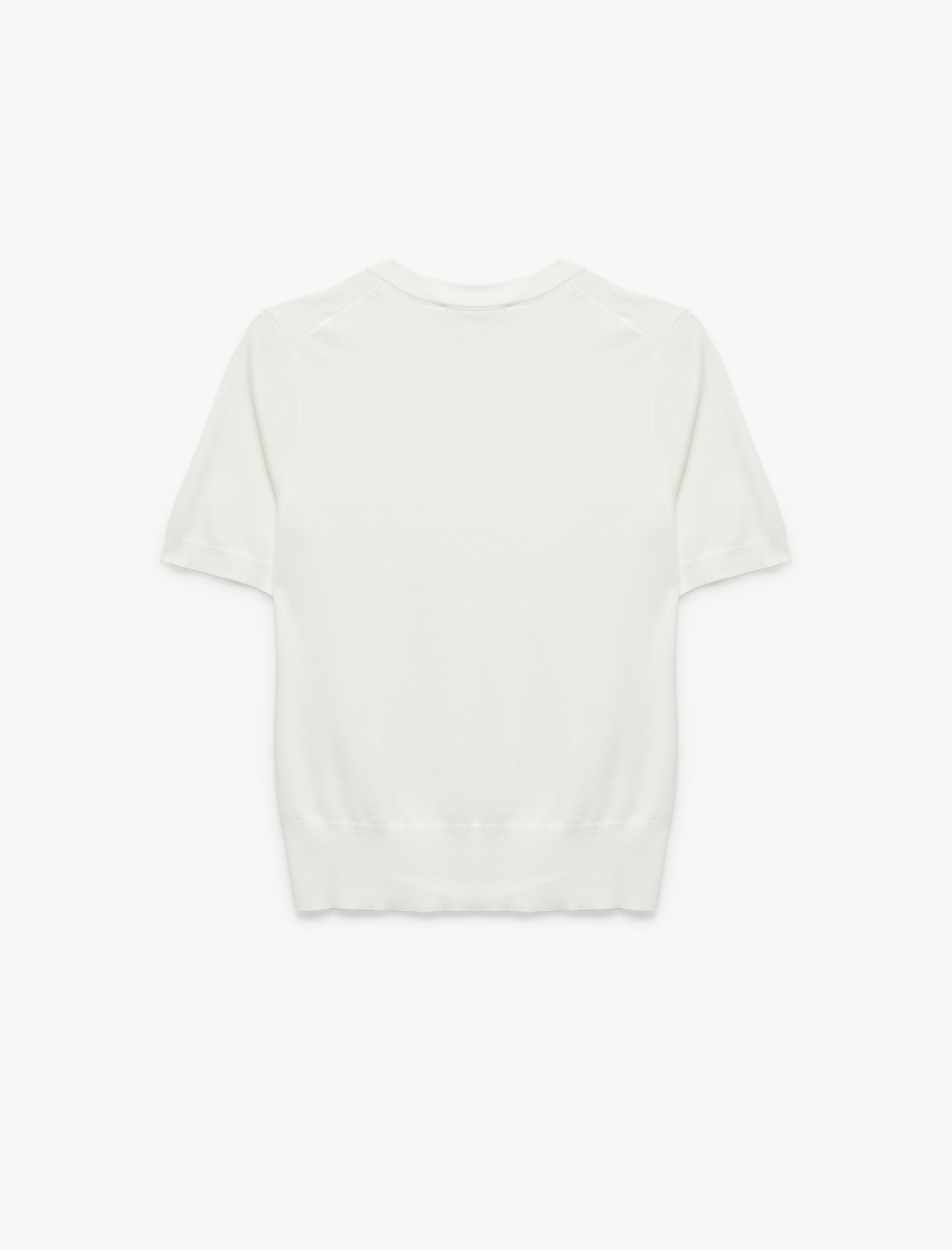   Kısa Kollu Bisiklet Yaka Basic Triko Kazak