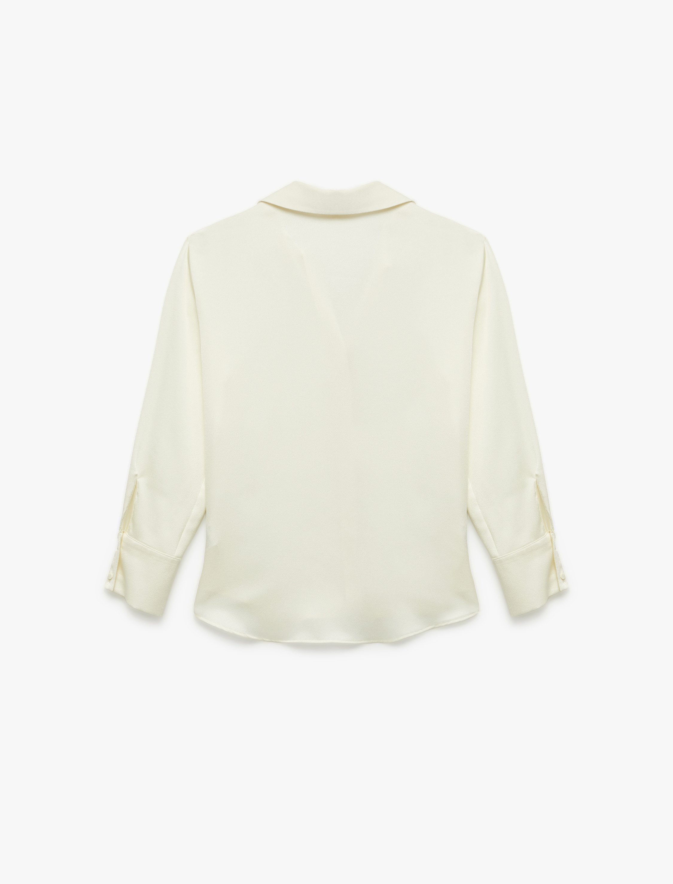   Rahat Kalıp Uzun Kollu Klasik Yaka Saten Gömlek