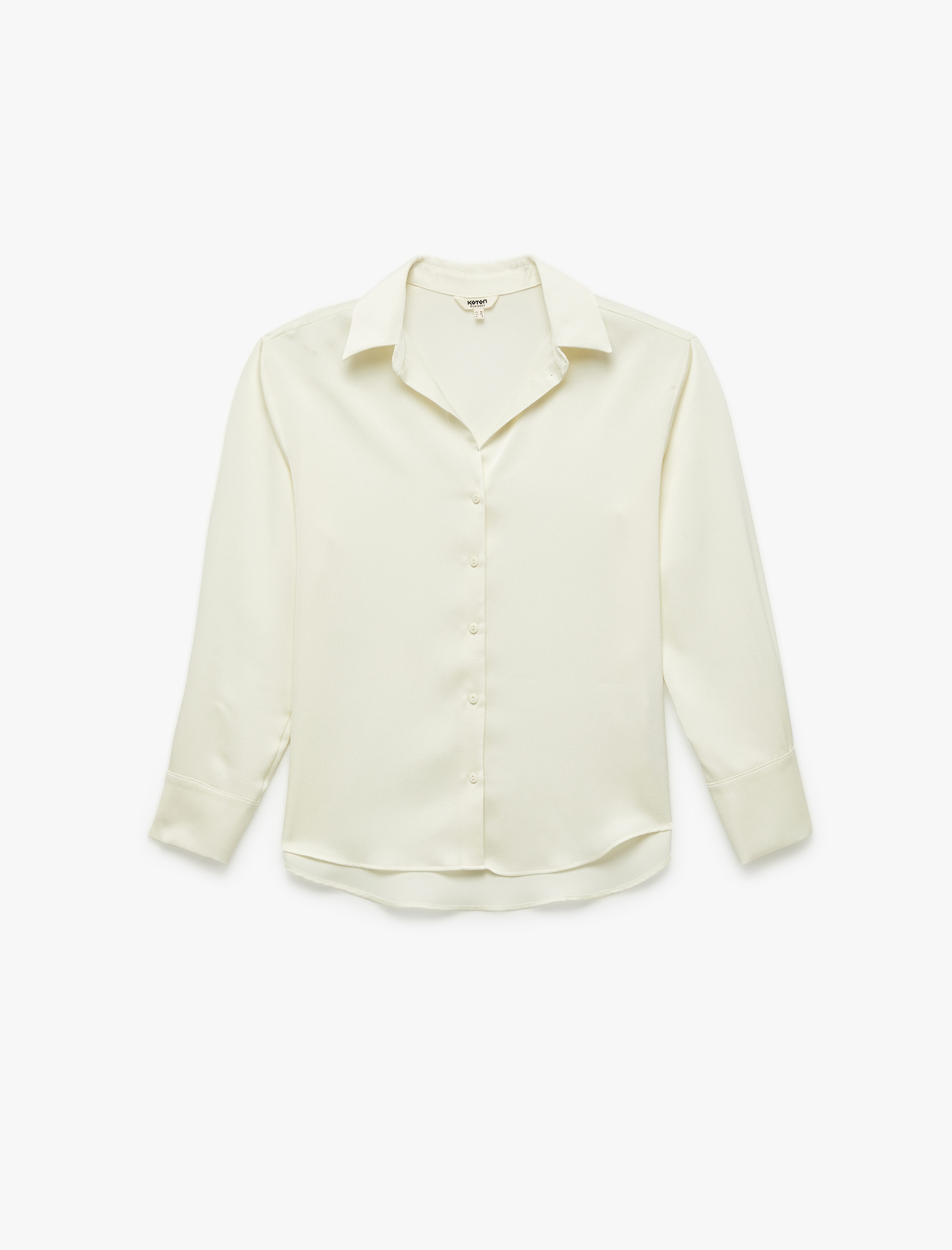   Rahat Kalıp Uzun Kollu Klasik Yaka Saten Gömlek