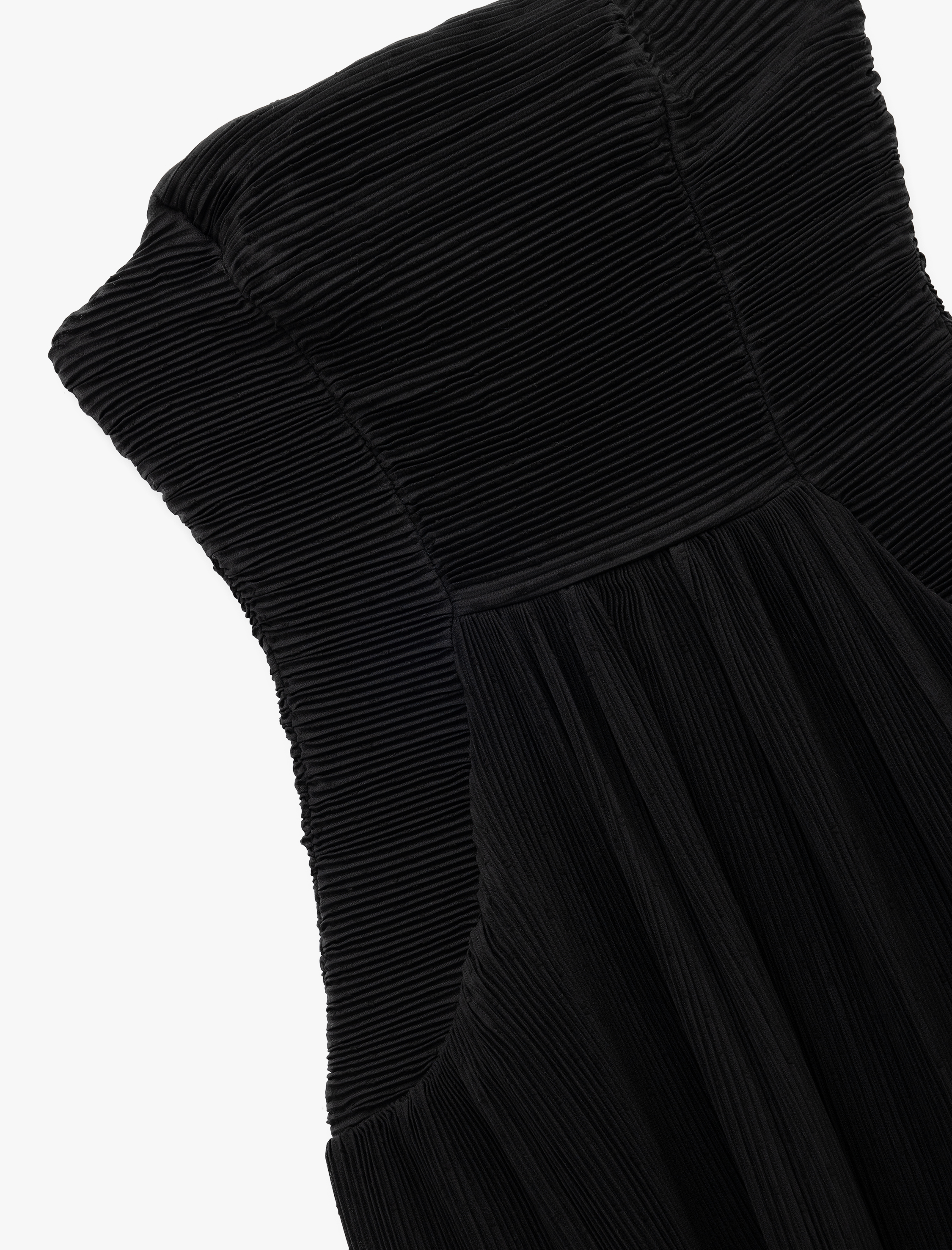   Straplez Yaka Kolsuz Slim Fit Şifon Mini Abiye Elbise