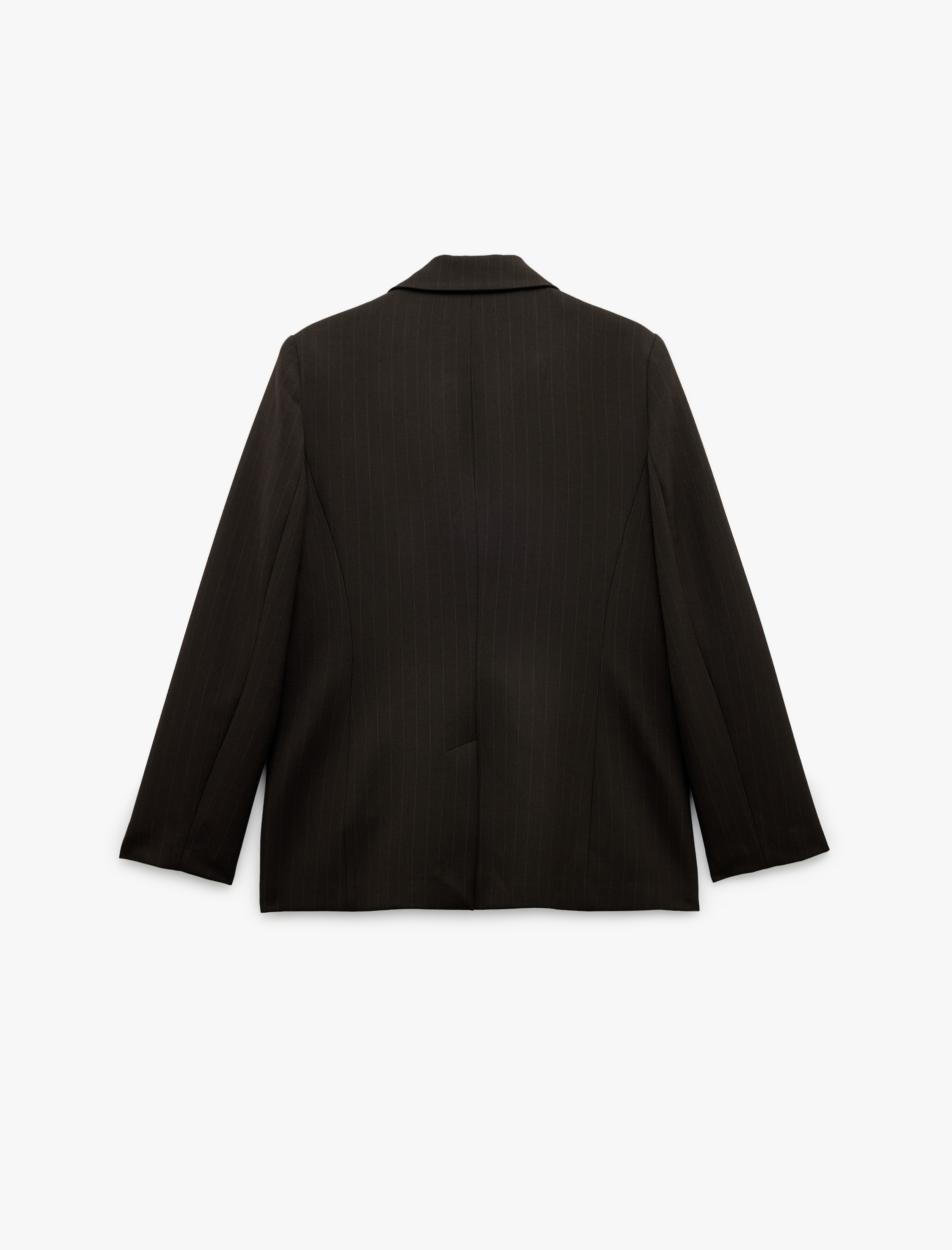   Kapaklı Çift Cepli Uzun Kollu Kruvaze Blazer Ceket