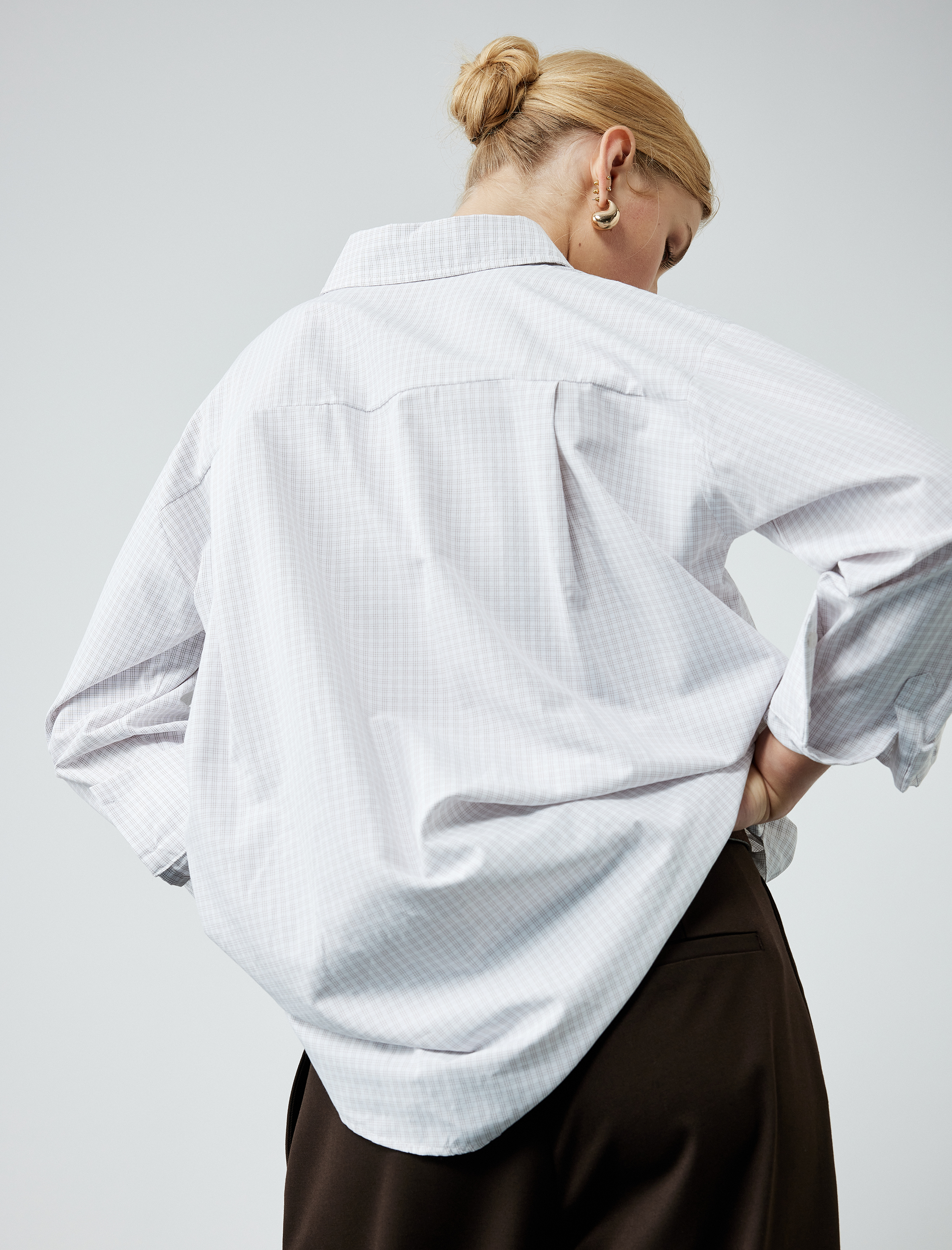   Rahat Kalıp Klasik Yaka Uzun Kollu Poplin Gömlek