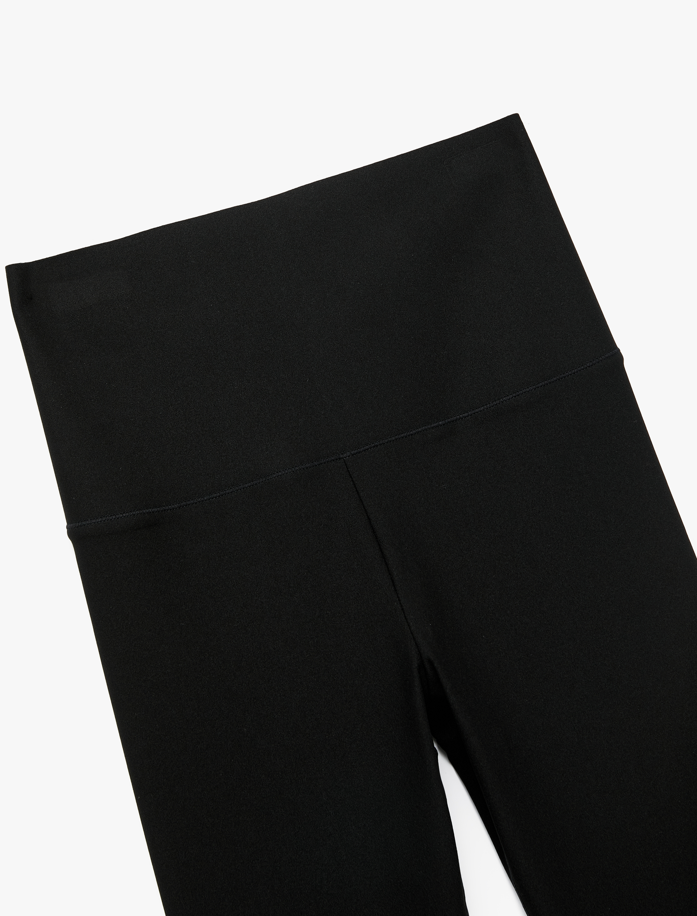 Yüksek Bel Slim Fit İnterlok Spor Tayt