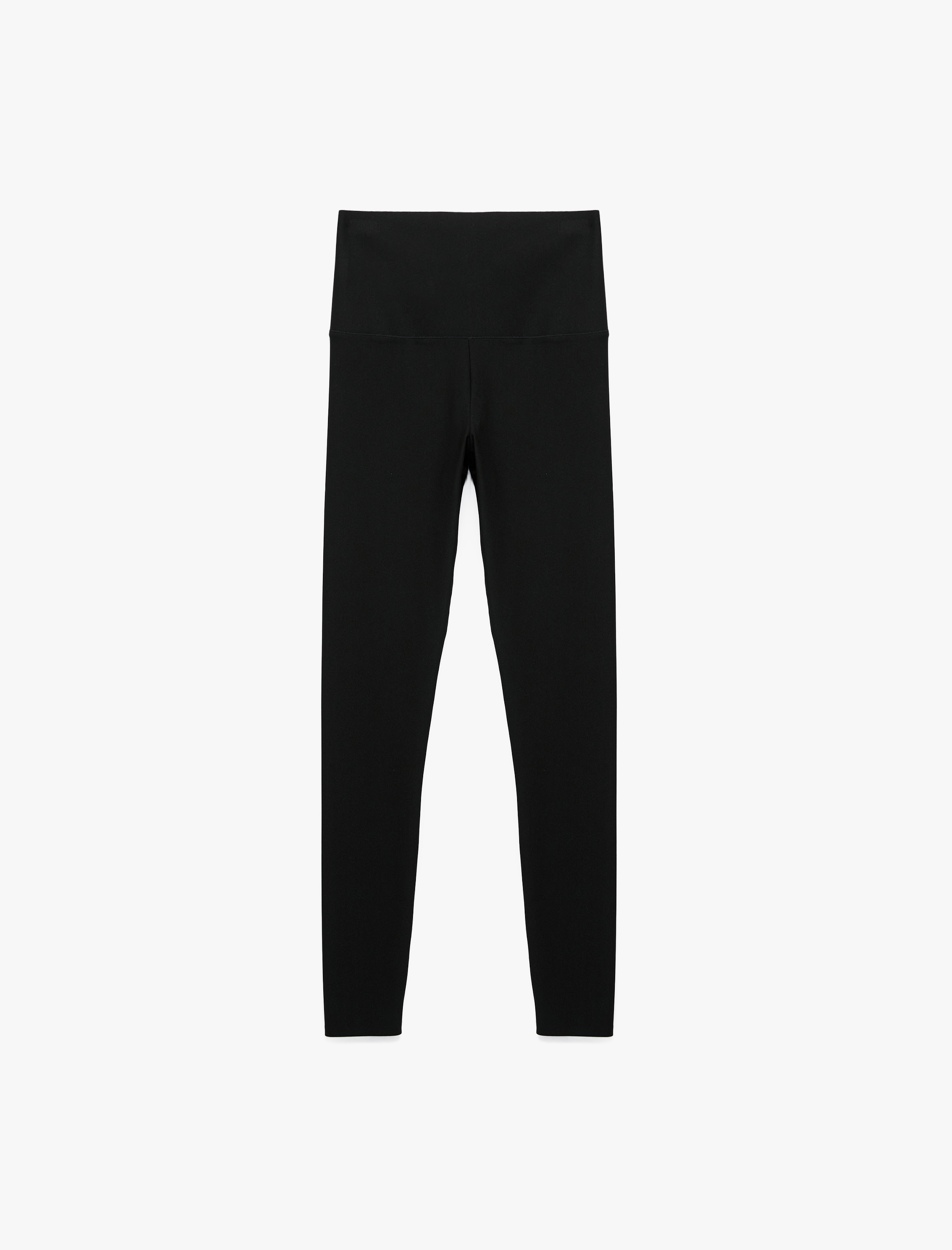 Yüksek Bel Slim Fit İnterlok Spor Tayt