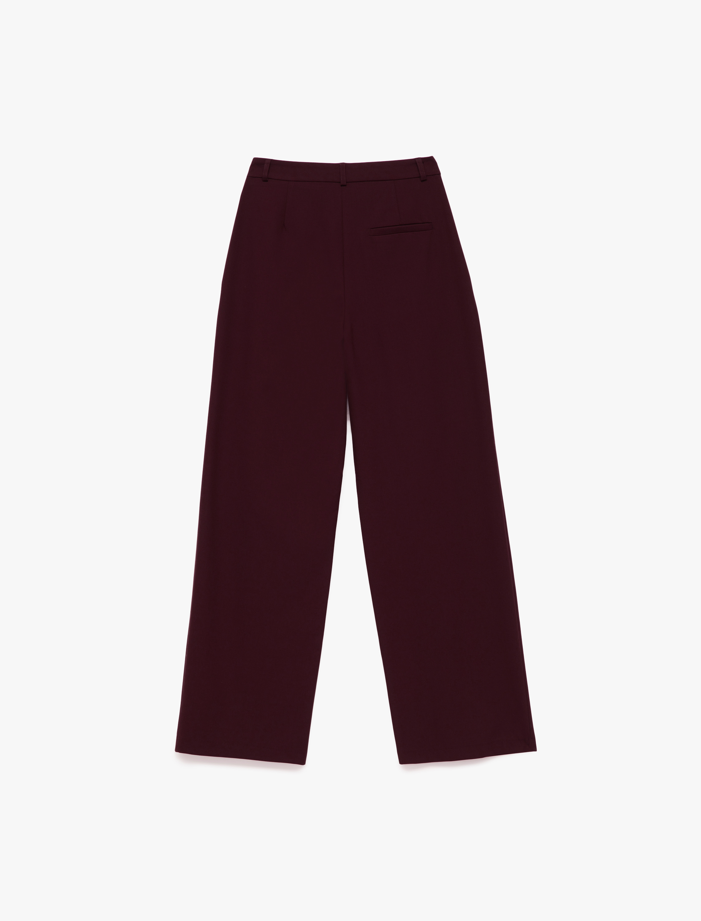   Pile Detaylı Yüksek Bel Geniş Paça Palazzo Pantolon