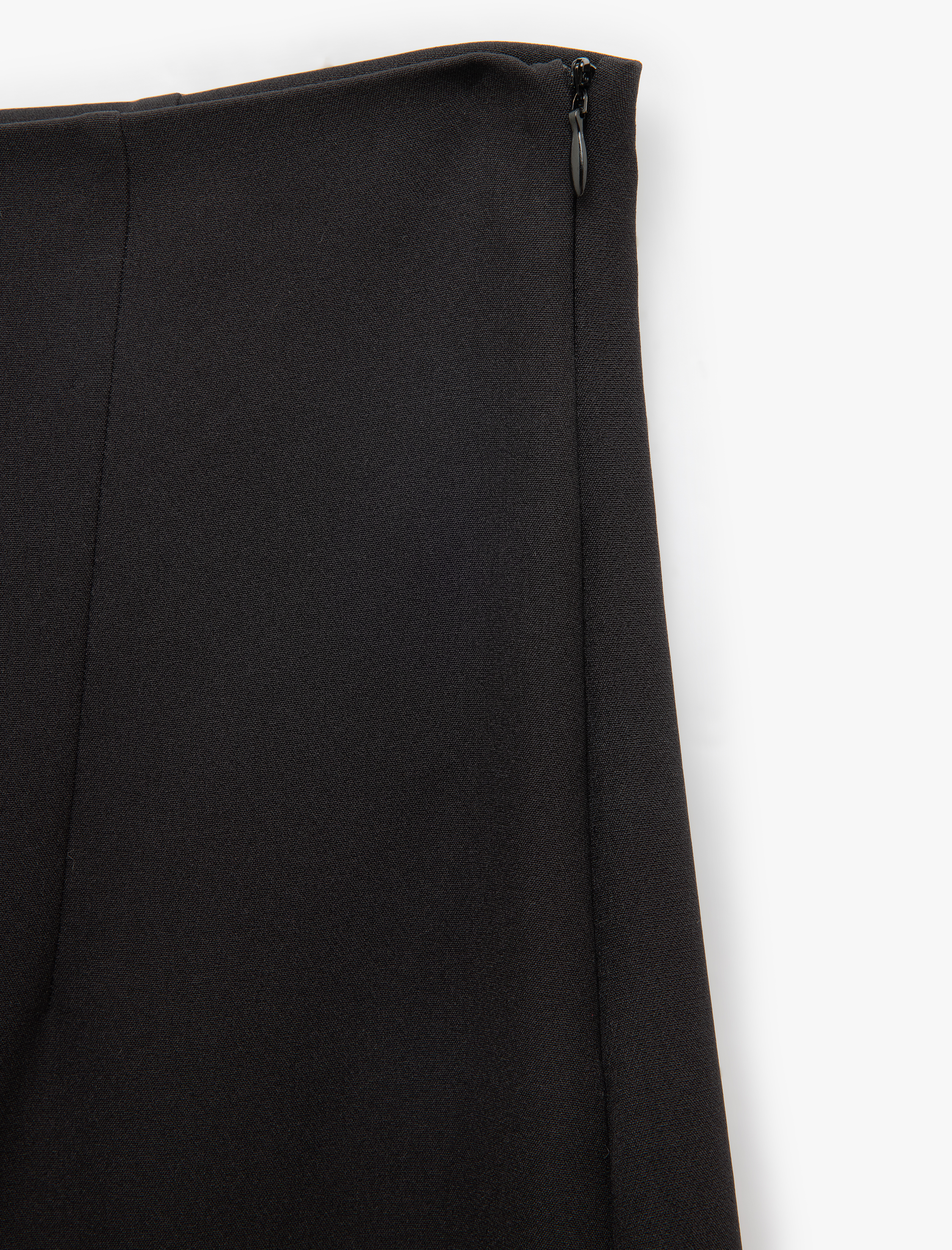   Yüksek Bel Culotte Fit Kısa Geniş Paça Kumaş Pantolon