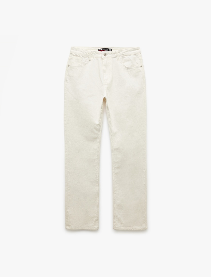   Normal Bel Cepli Straight Fit Jean Pantolon - Mark Jean