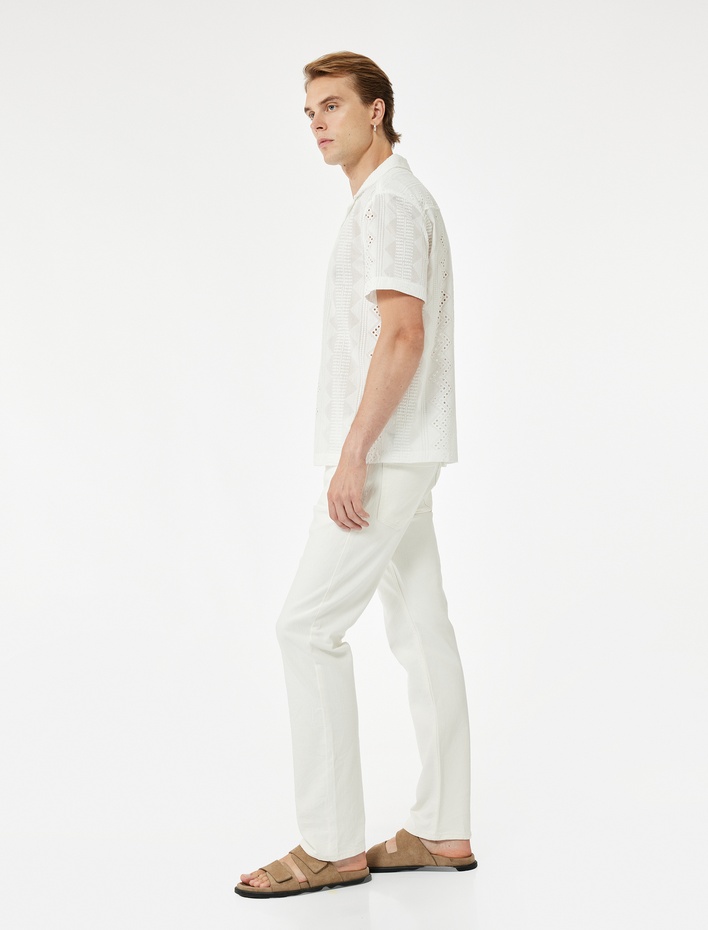  Normal Bel Cepli Straight Fit Jean Pantolon - Mark Jean