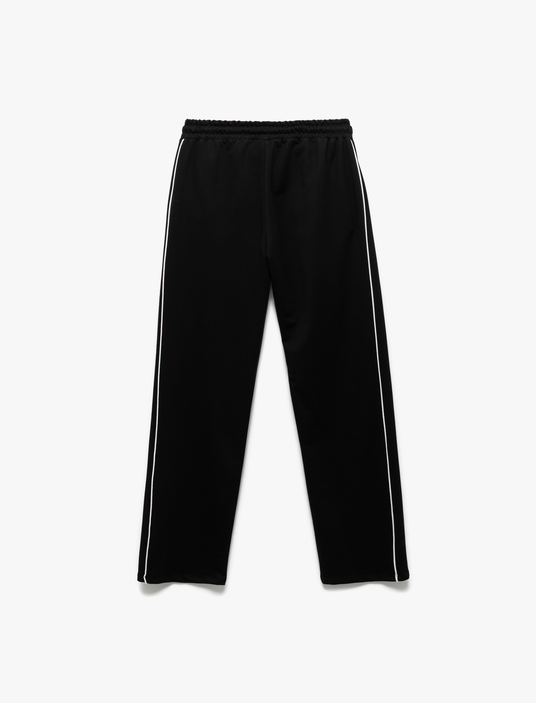   Yüksek Bel Lastikli Cep Detaylı Biyeli Oversize Geniş Paça Eşofman Altı