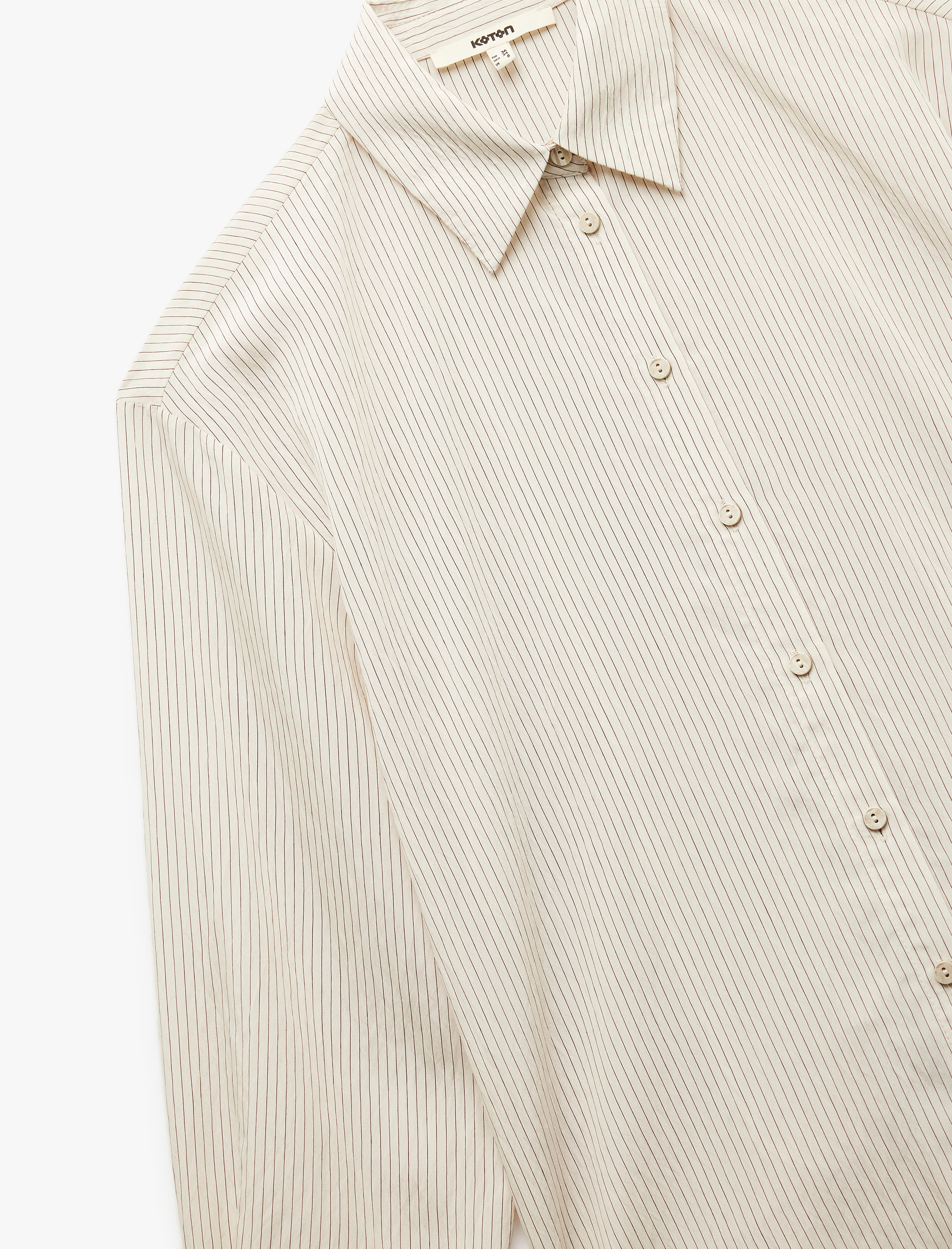   Viskon Kumaş Uzun Kollu Klasik Yaka Oversize Gömlek