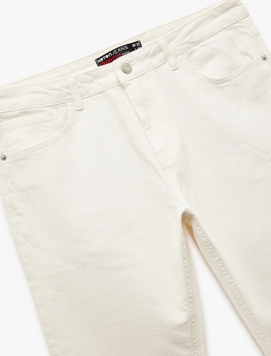   Normal Bel Cepli Straight Fit Jean Pantolon - Mark Jean