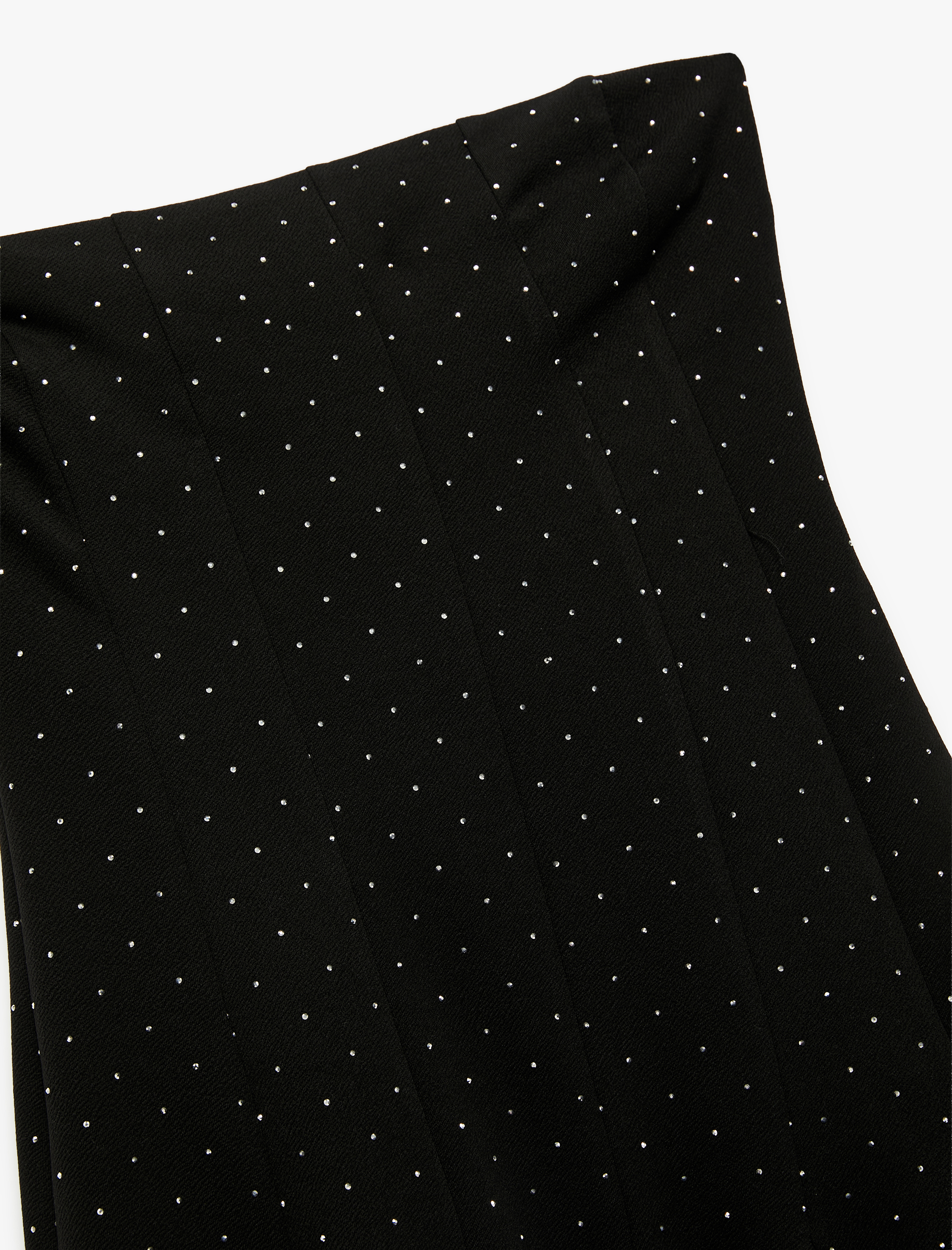   Straplez Kolsuz Volanlı Taşlı Astarlı Mini Abiye Elbise